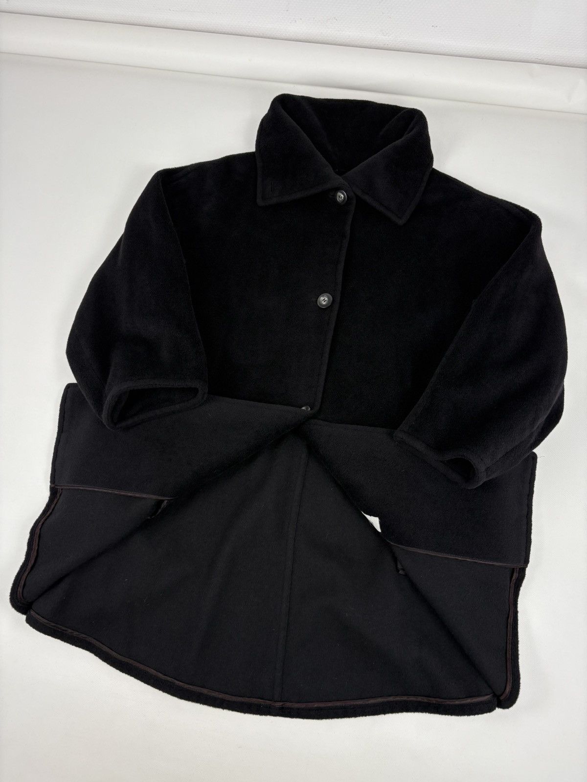 Max Mara Rare MaxMara Teddy Wool-Cashmere Oversized Beaver Long Sheepskin Coat Jacket Trench Size S / US 4 / IT 40 - 9 Thumbnail