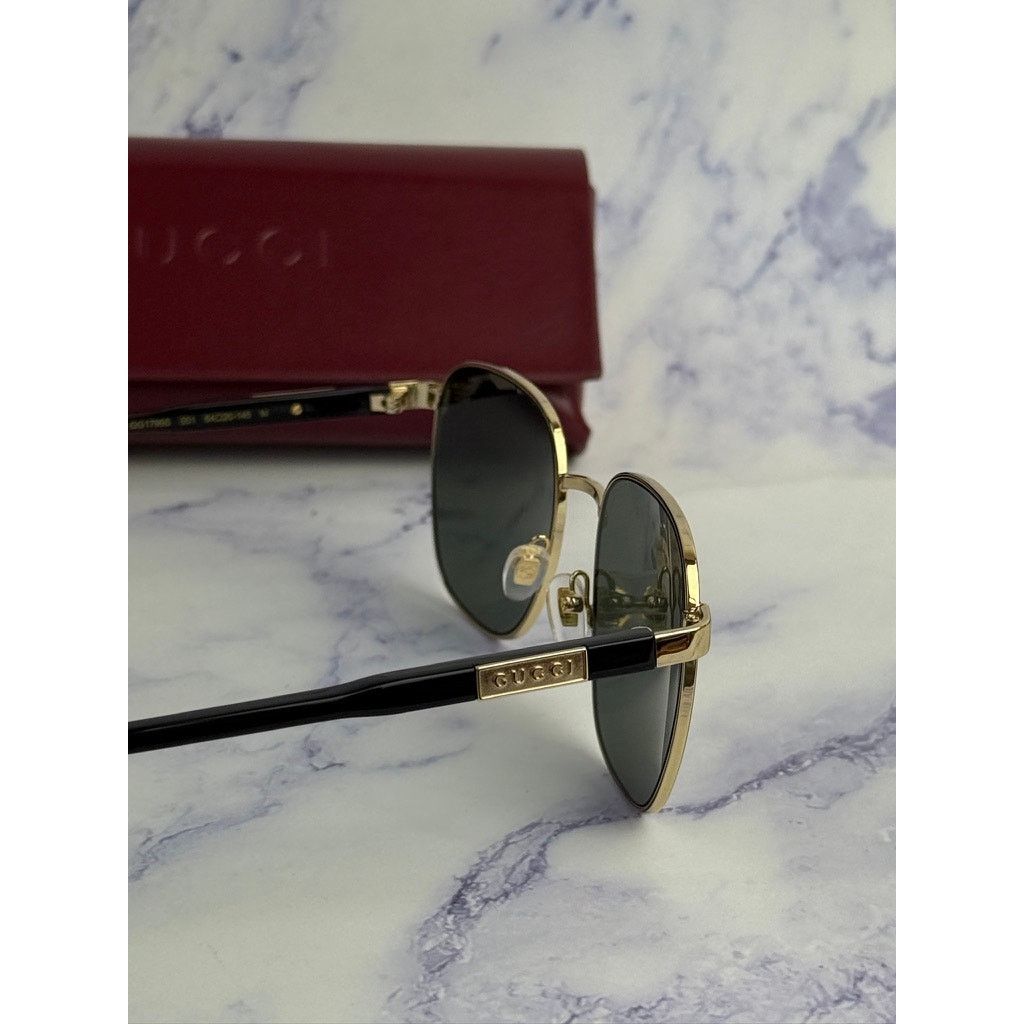 Gucci NEW Gucci GG1799S Gold Round Unisex Sunglasses $545 Size ONE SIZE - 5 Thumbnail