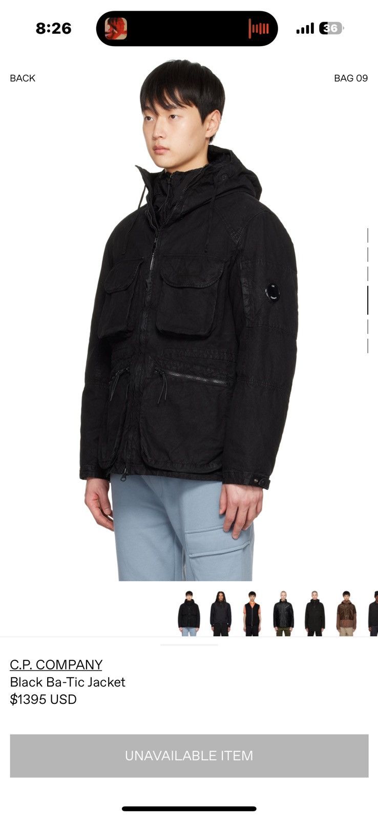 C.P. Company BLACK BA TIC JACKET Size US L / EU 52-54 / 3 - 9 Thumbnail