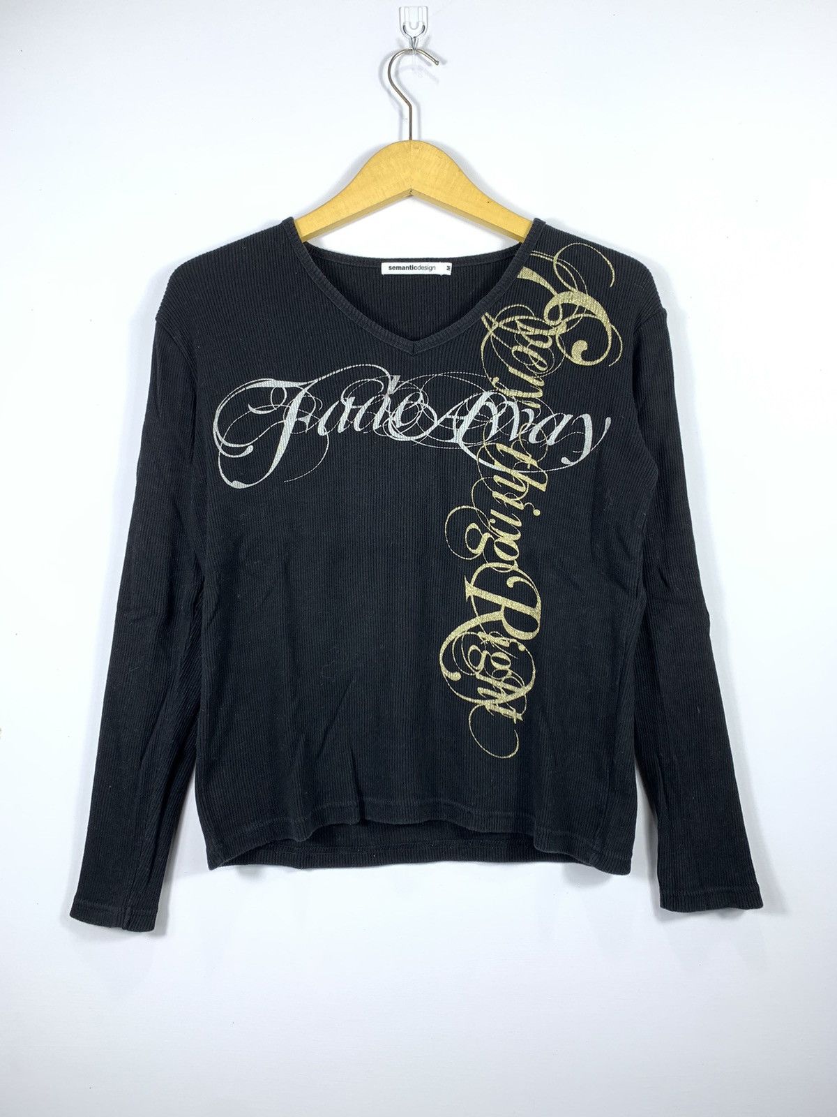Crazy Poem Gothic punk Semantic design japanese longsleeve