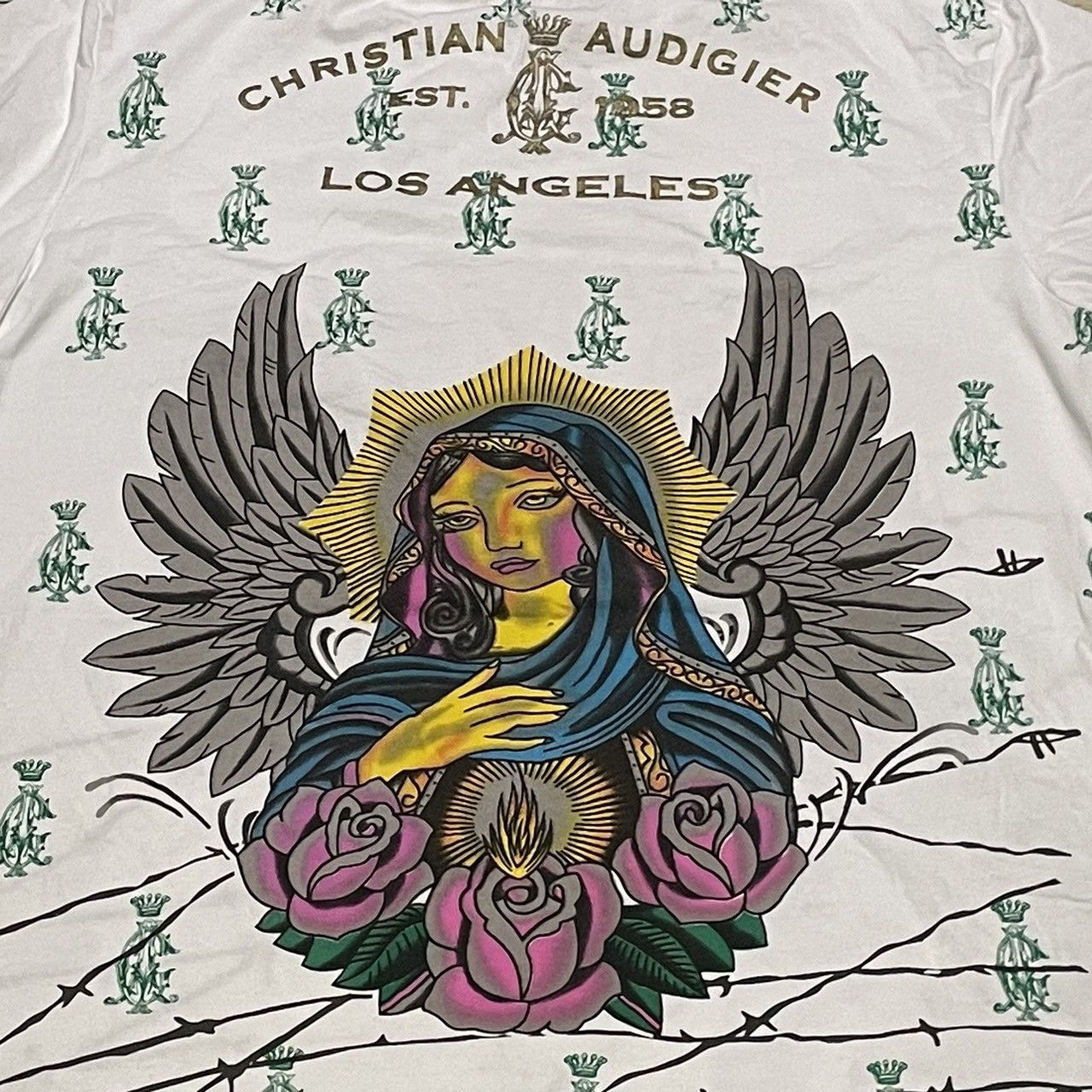 Affliction × Ed Hardy × Tapout Rare Christian Audigier Wings Cross Tee Y2K Affliction Style Size US L / EU 52-54 / 3 - 4 Thumbnail