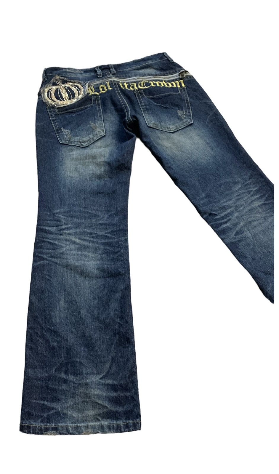 Japanese Brand LOLITA CROWN EMBROIDERY JEANS Size US 34 / EU 50 - 2 Thumbnail