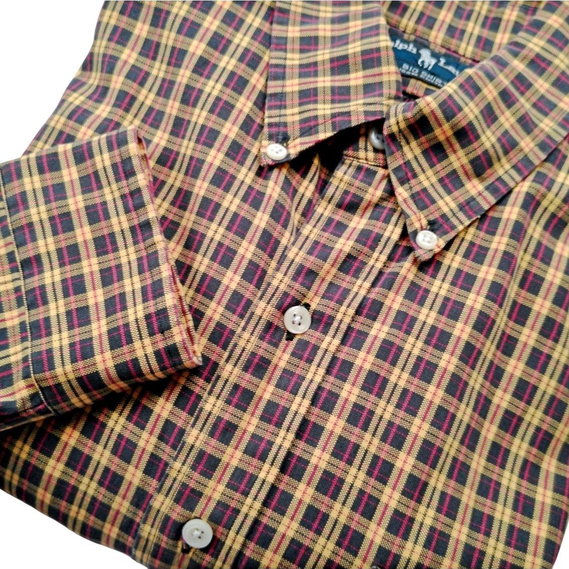 Ralph Lauren Ralph Lauren Yellow Plaid Cotton Big Shirt Button Down Size US M / EU 48-50 / 2 - 1 Thumbnail