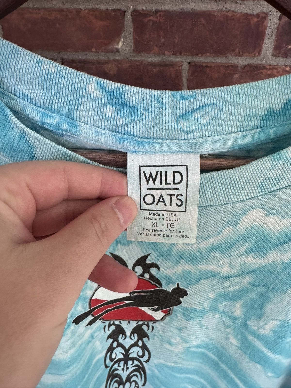 Vintage Vintage 90s Scuba Diving Bonaire Grateful Dead Style Tee Size US XL / EU 56 / 4 - 4 Thumbnail
