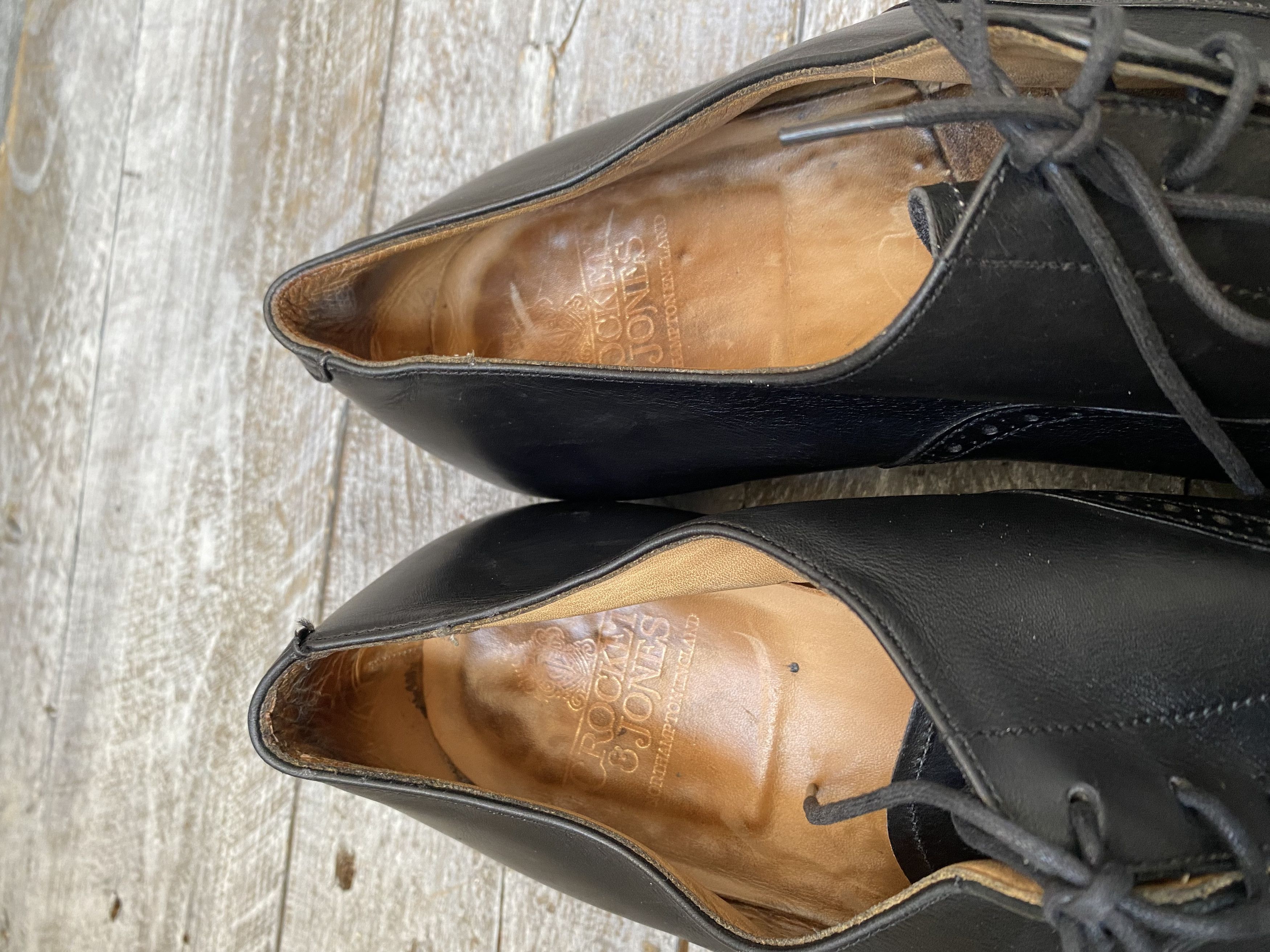 Crockett & Jones Crockett and jones oxford black leather shoes Uk 10.5E Size US 11.5 / EU 44-45 - 15 Thumbnail