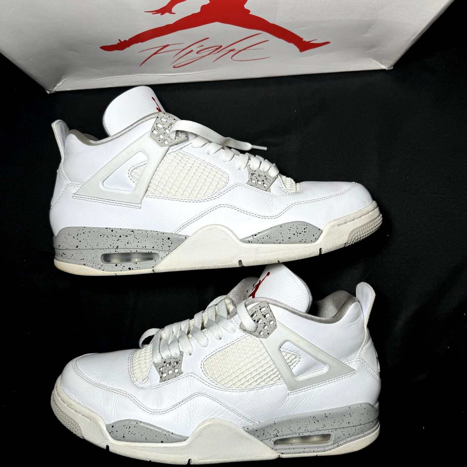 Jordan Brand × Nike Size 12 - Nike Air Jordan 4 Retro White Oreo Men's Shoes Size US 12 / EU 45 - 2 Thumbnail