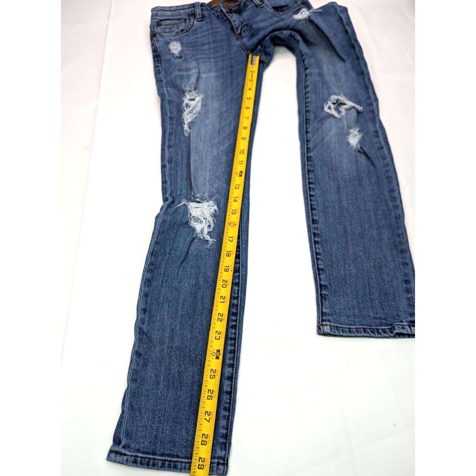 Vintage Kut From The Kloth Katy Jeans Women 2 (29x29) Blue Mid-Rise Distressed Boyfriend Size 26" / US 2 / IT 38 - 3 Thumbnail
