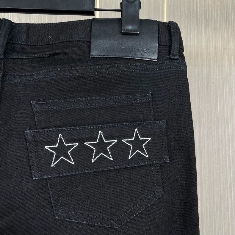 Givenchy Givenchy Givenchy Embroidered Star Denim Pants -2507 Size US 33 - 4 Thumbnail