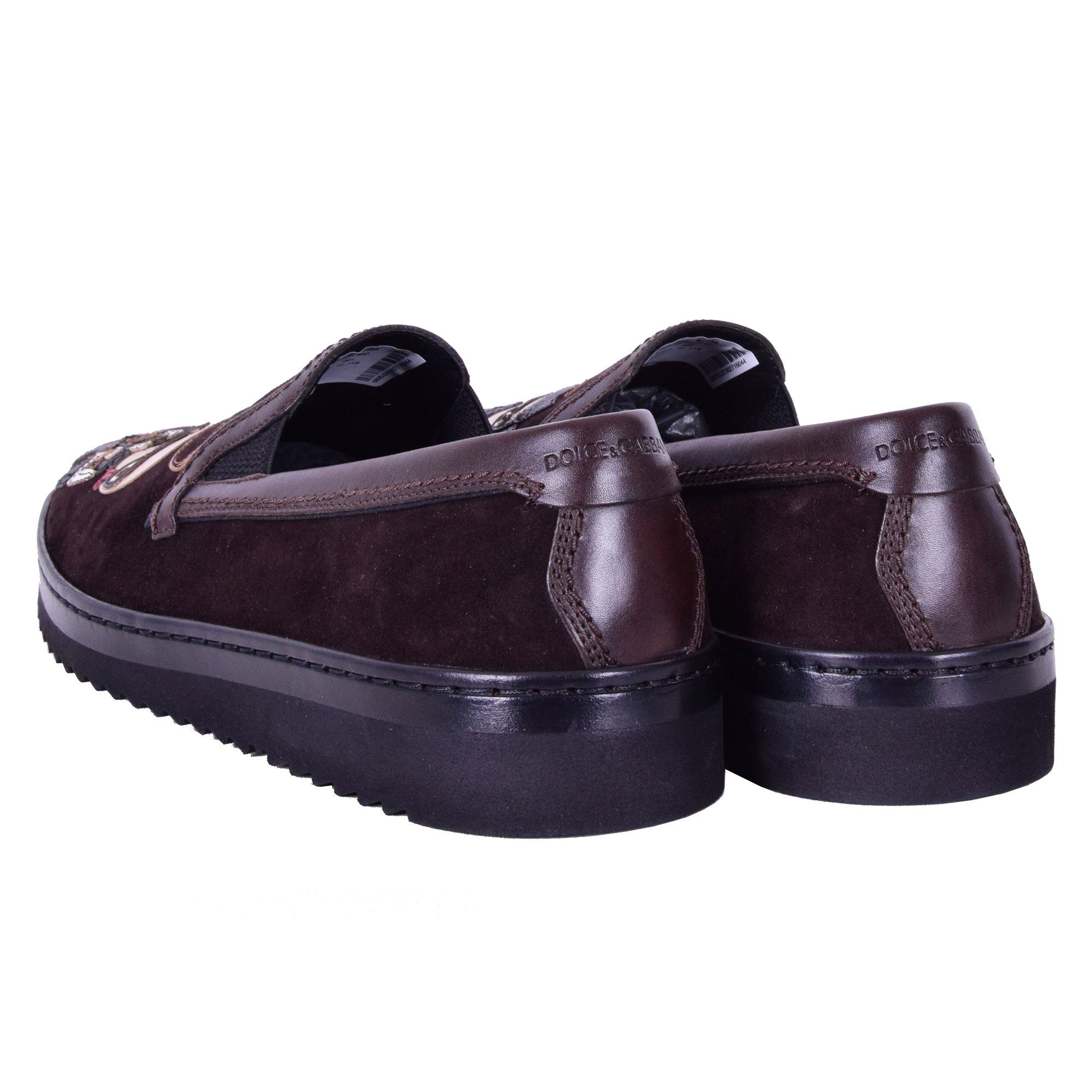 Dolce & Gabbana o1y0125 Logo Embellished Low-Top Sneakers in Dark Brown Size US 8.5 / EU 41-42 - 4 Thumbnail