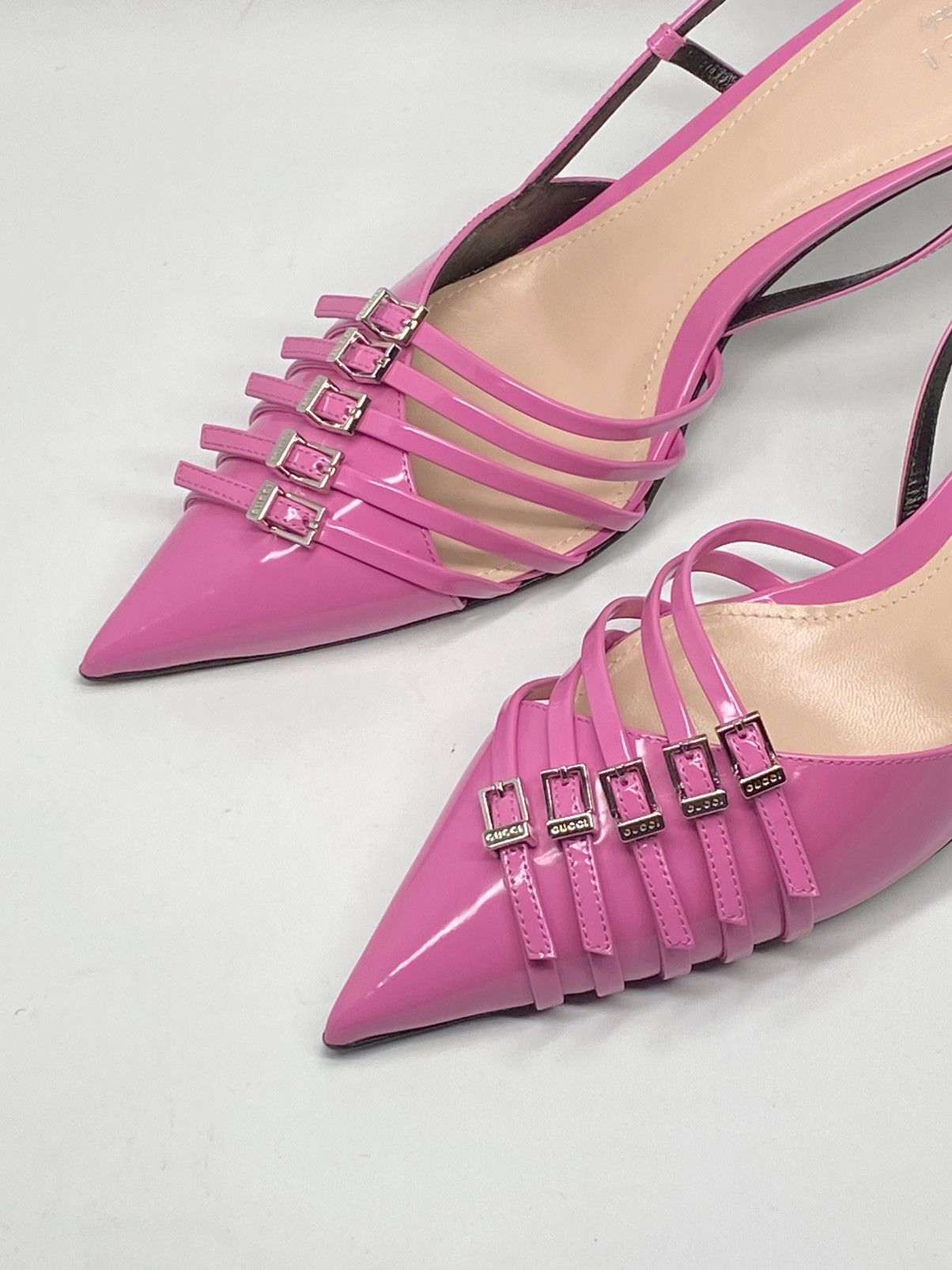 Gucci Gucci Seraphine 75MM Leather Slingback Pumps size 40 Size US 10 / IT 40 - 6 Thumbnail