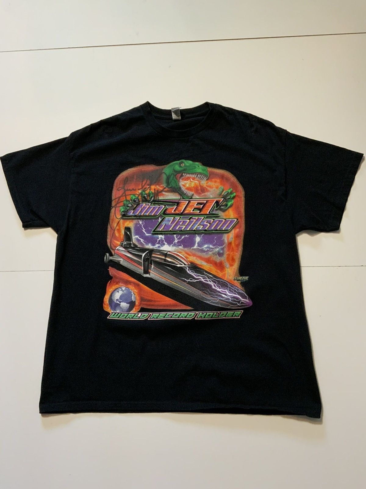 Other Jim “Jet” Neilson World Record Holder Autographed T-Shirt Size US XL / EU 56 / 4 - 1 Thumbnail