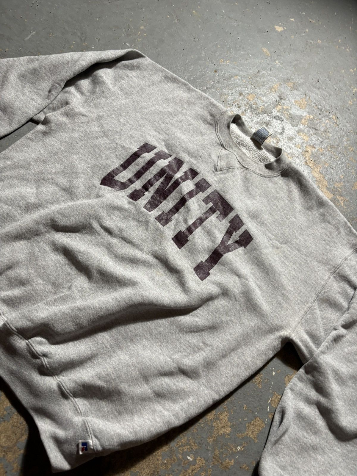 Russell Athletic × Vintage Unity grey Russell athletic crewneck sweatshirt Size US L / EU 52-54 / 3 - 3 Thumbnail