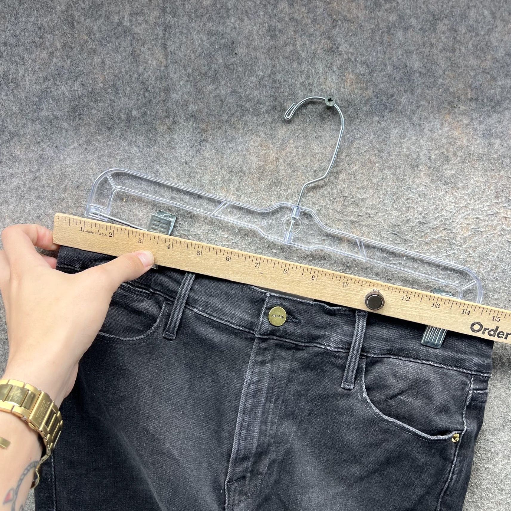 Frame VINTAGE FRAME Le High Skinny Jeans Womens 29 Charcoal Condor High Rise Stretch Denim? Size 29" - 5 Thumbnail