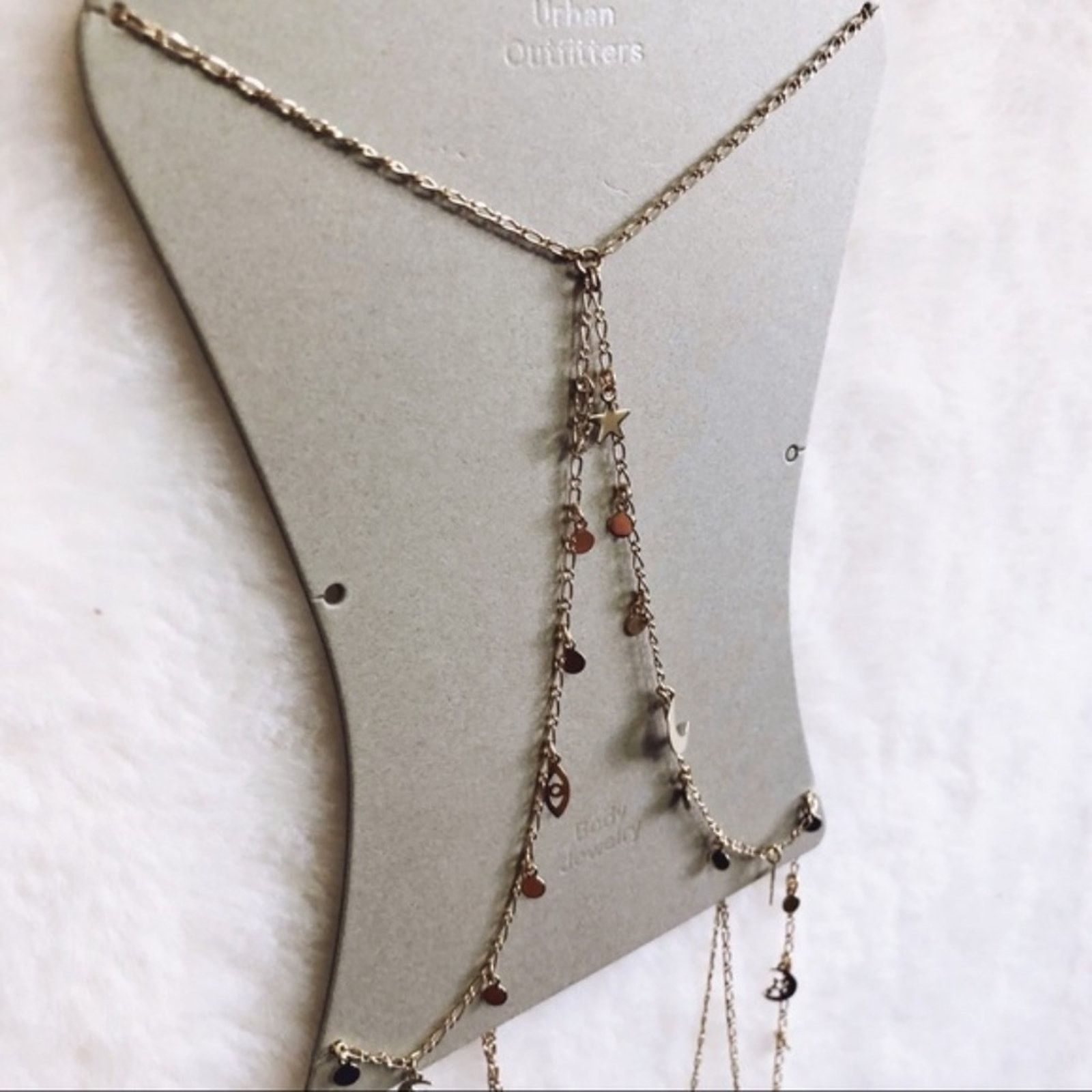 Urban Outfitters Urban Outfitter Gold Celestial Icon Bra Body Chain Size ONE SIZE - 8 Thumbnail