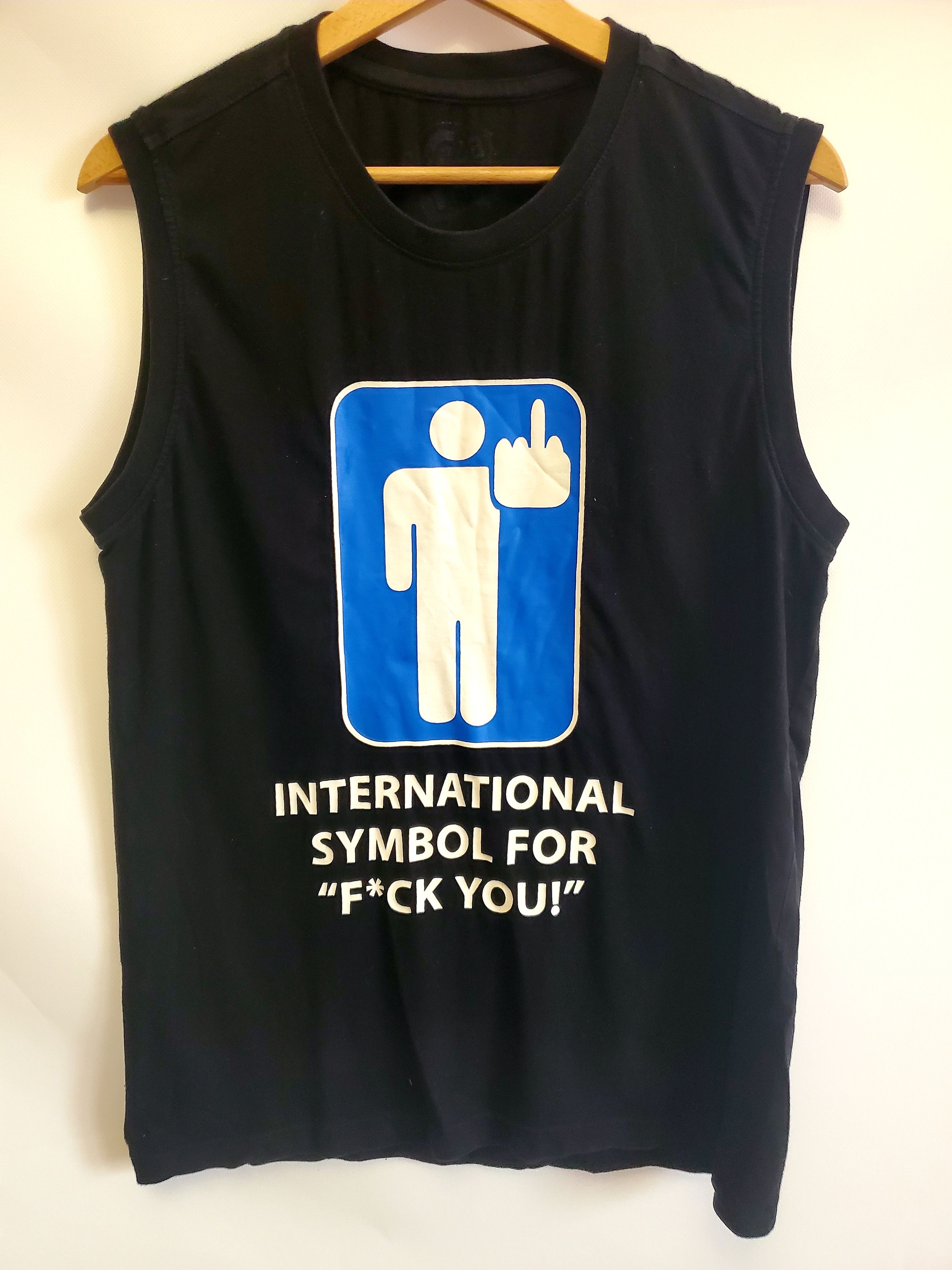 Vintage Vintage Y2K ADULT “ SYMBOL FUCK YOU MIDDLE FINGER“ FUNNY TEE Size US M / EU 48-50 / 2 - 1 Thumbnail