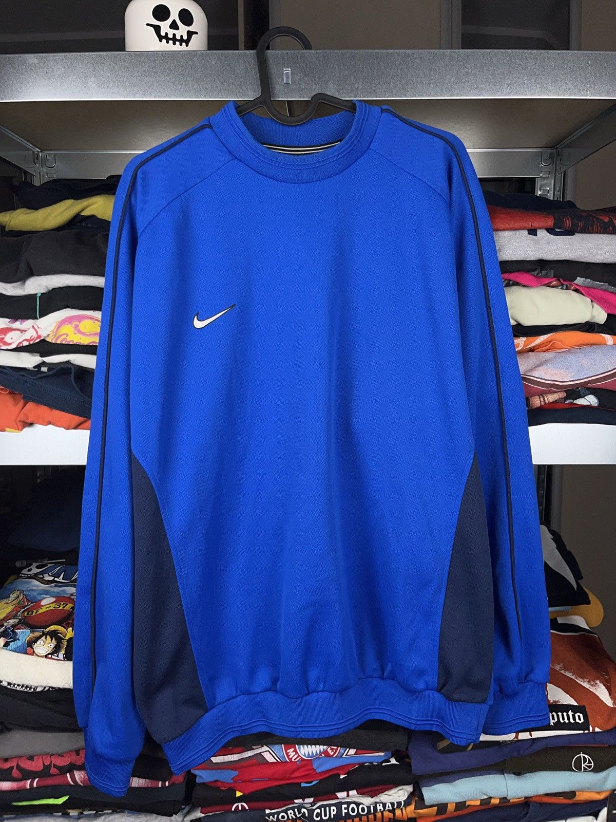 Nike × Vintage Vintage Nike team 1990s royal blue small swoosh sweatshirt Size US M / EU 48-50 / 2 - 1 Thumbnail