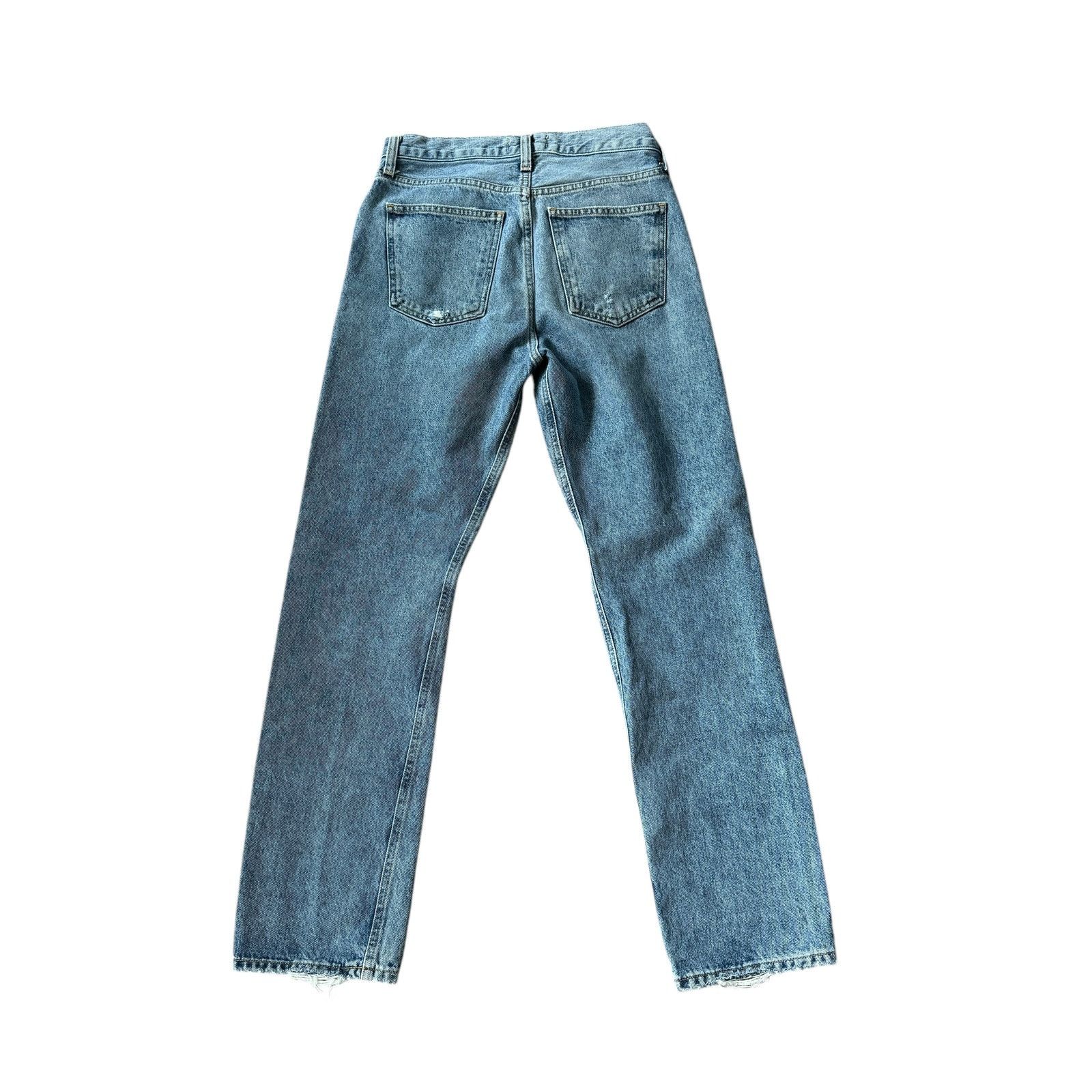 Agolde AGOLDE Mia Mid Rise Straight Jean Rule Wash Distressed Size 24" / US 00 / IT 34 - 3 Thumbnail