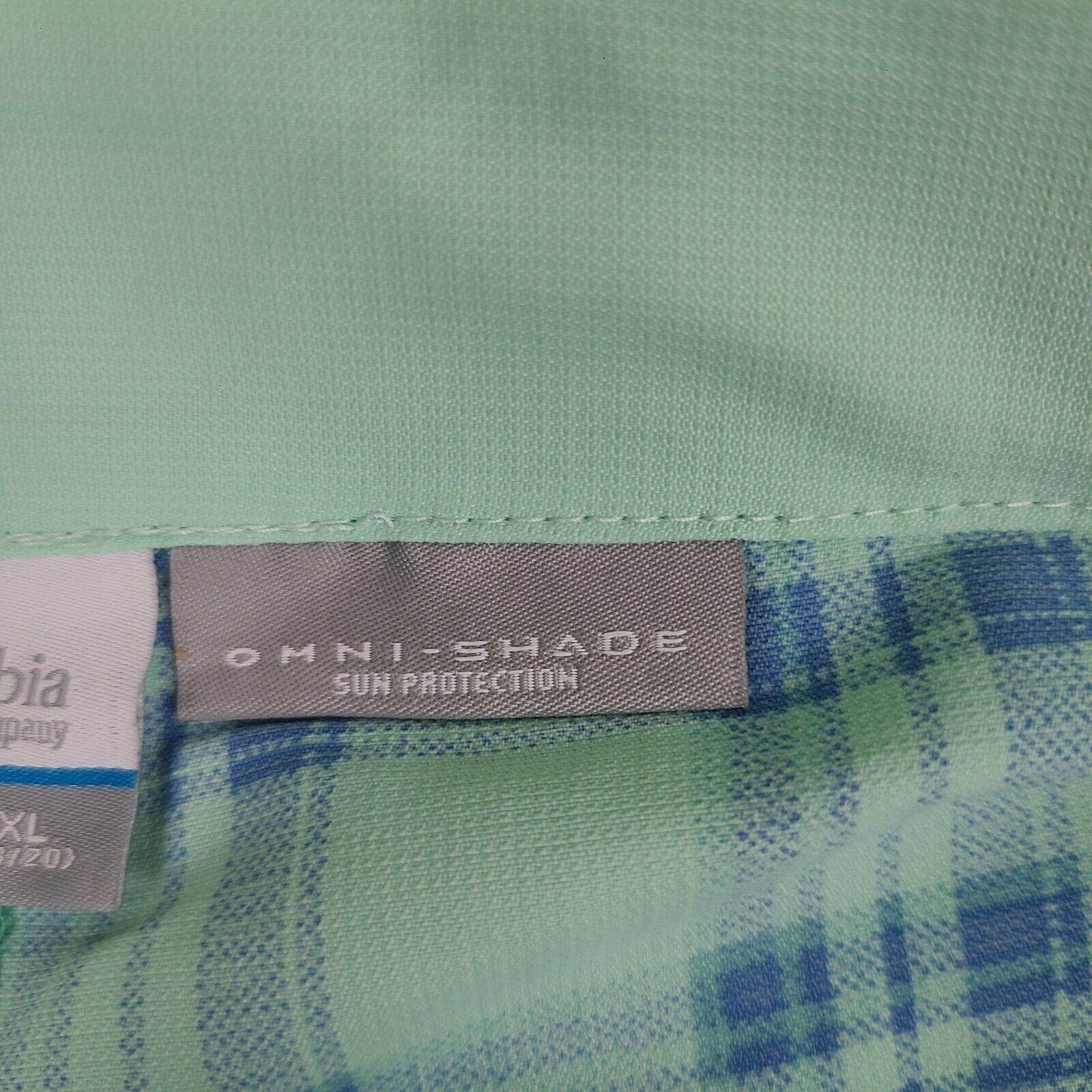 Columbia Columbia Omni Shade Nylon Blue/Green Plaid Hiking Shorts Wom Size 36" / US 14 / IT 50 - 10 Thumbnail