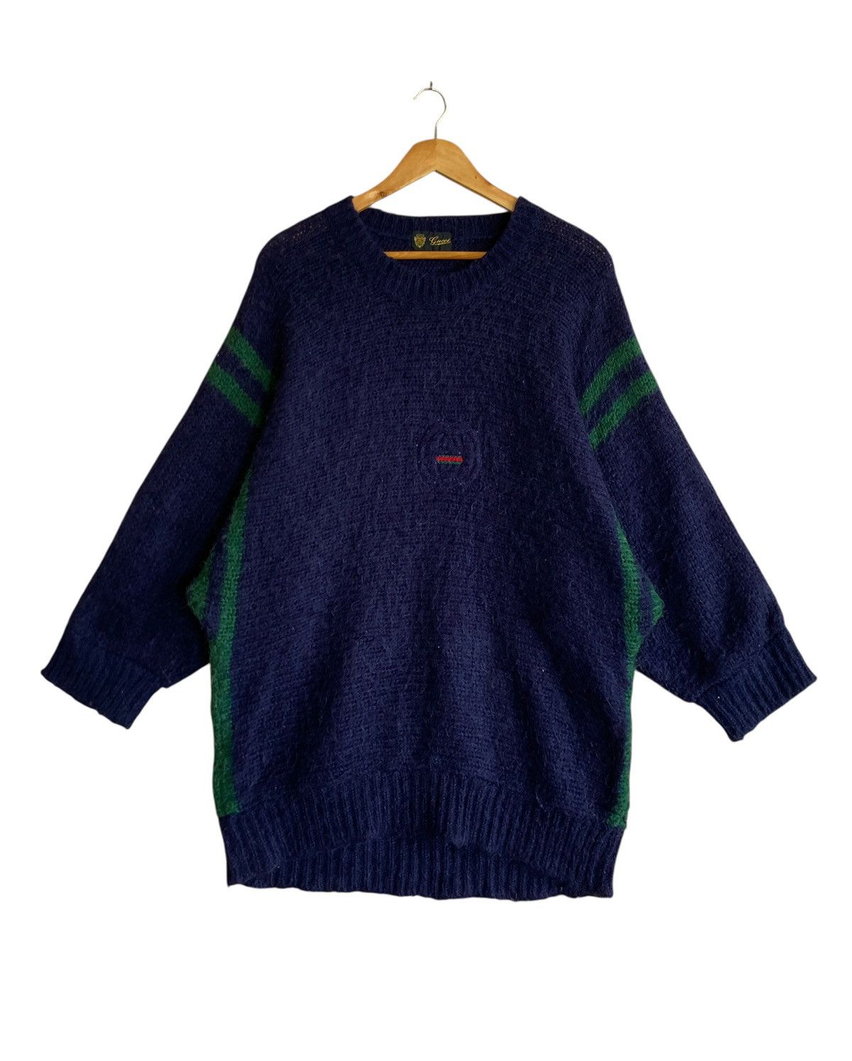 Gucci Very Rare Vintage Gucci Center Logo Mohair Knitwear 1980s Size US L / EU 52-54 / 3 - 1 Thumbnail