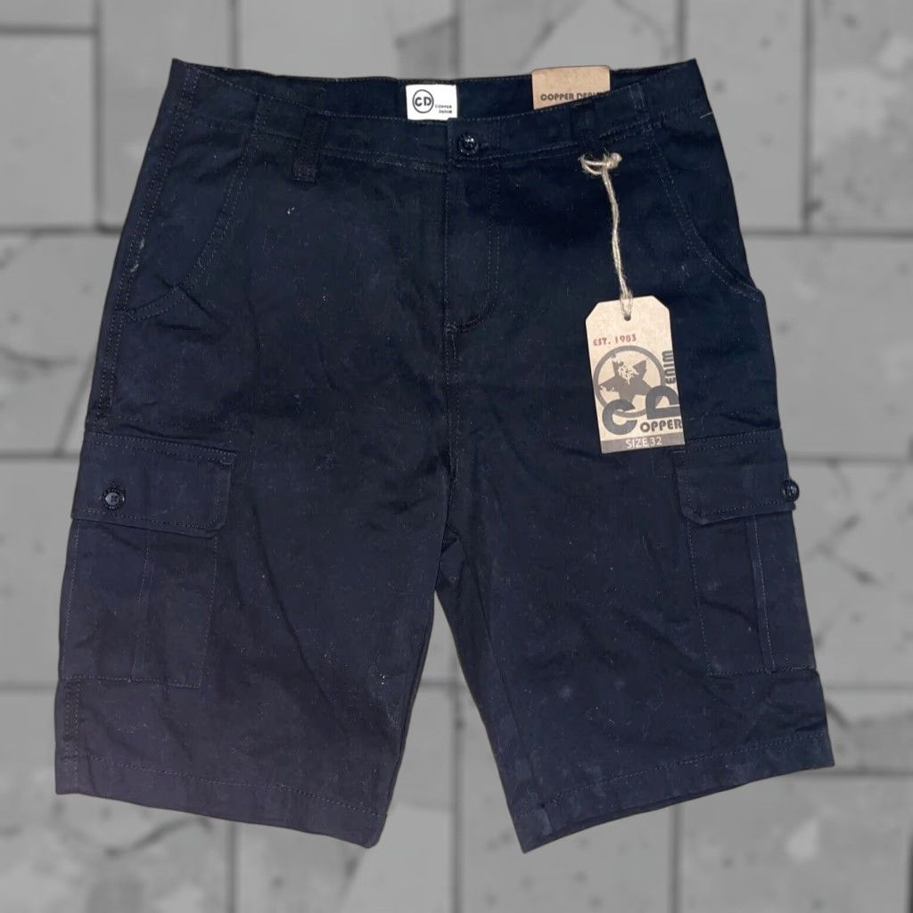 Vintage VINTAGE? (no) Copper Denim Black Cargo Shorts Men Size 32 Adult Regular Denim Black Cargo Shorts Mens 32 Copper (avoid extra) Size US 32 / EU 48 - 1 Thumbnail