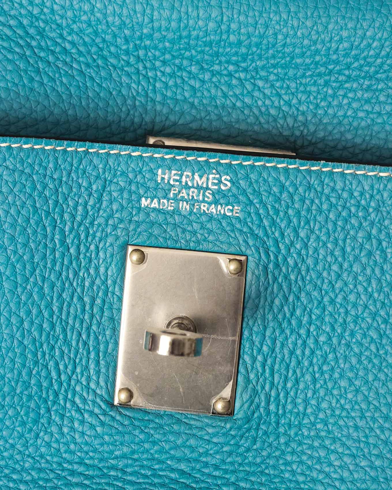Hermes Kelly 50 Voyage Blue Jean Togo 2004 Size ONE SIZE - 14 Thumbnail
