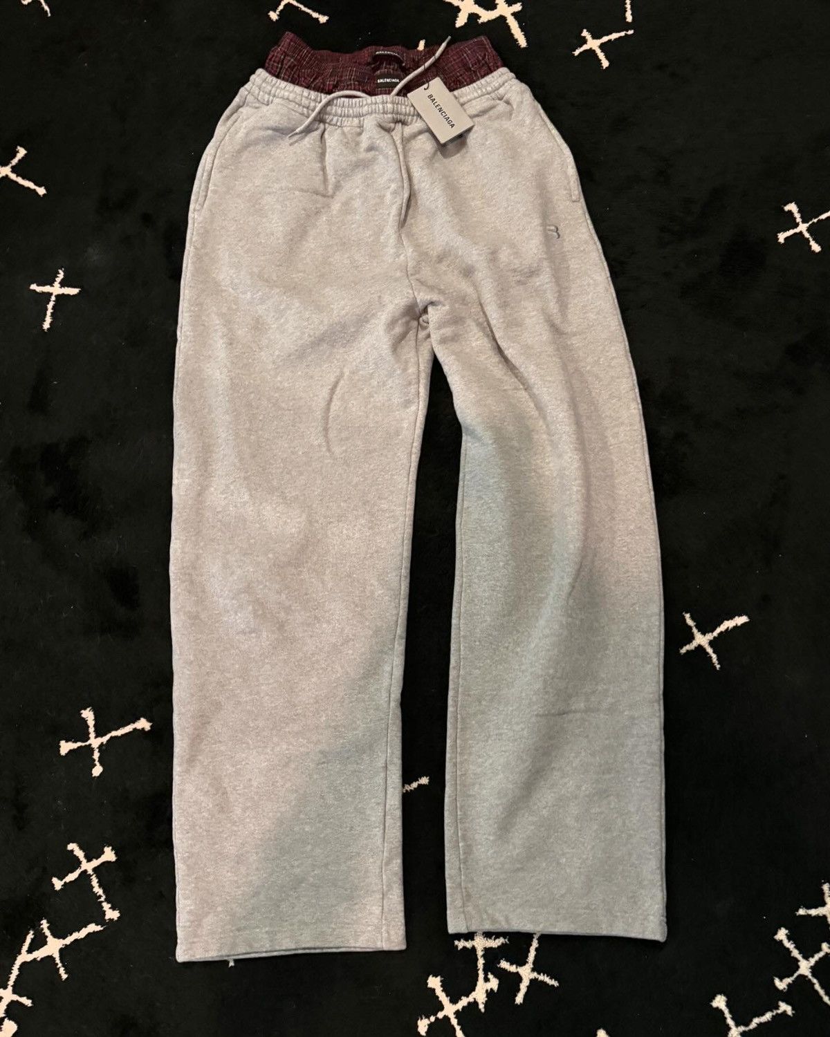 image of Balenciaga Sagging Sweatpants in Grey, Men's (Size 32)