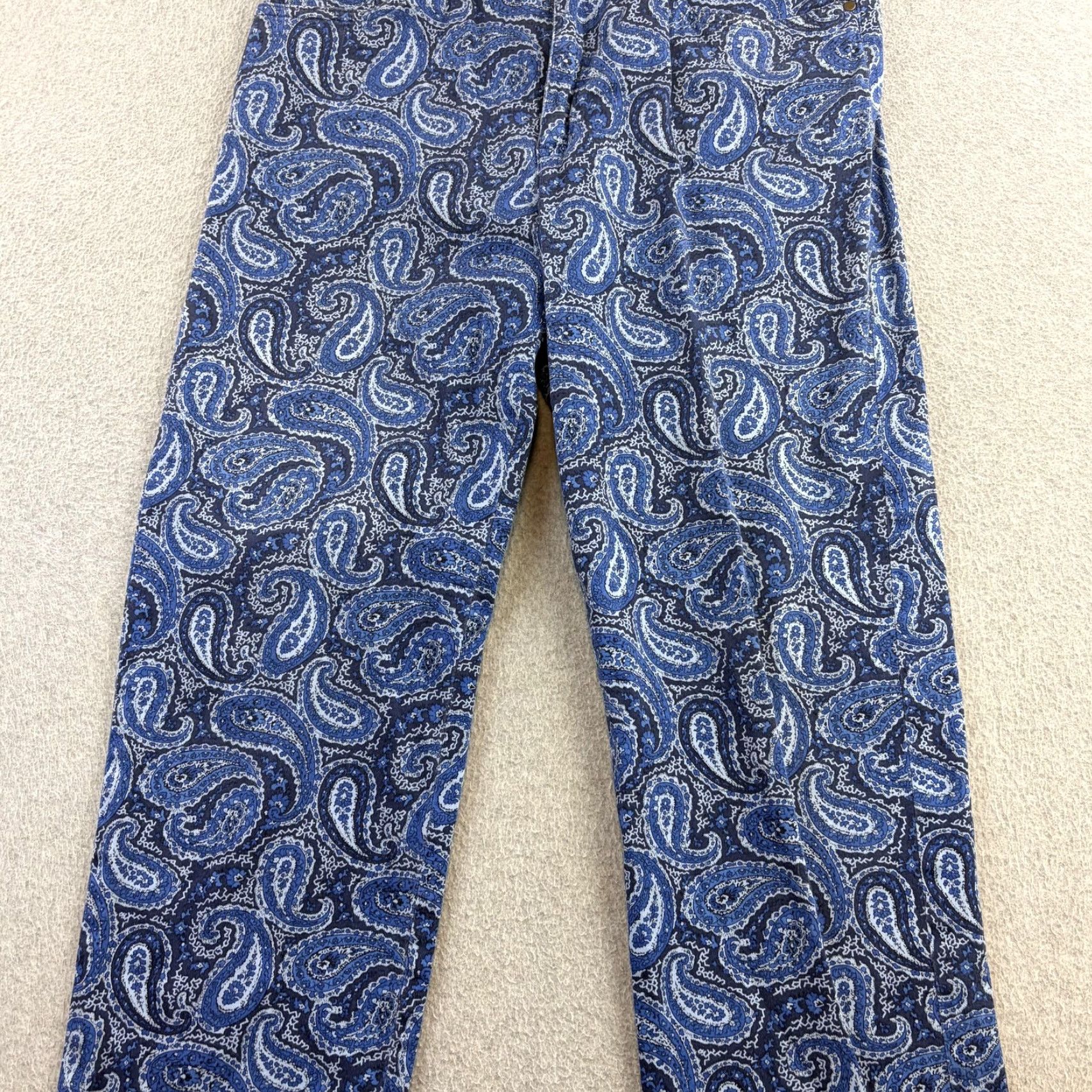 Ralph Lauren VINTAGE? No. Lauren Ralph Lauren Jeans Womens 8 Blue Paisley Straight Leg Stretch Denim Pants Size 30" / US 8 / IT 44 - 7 Thumbnail