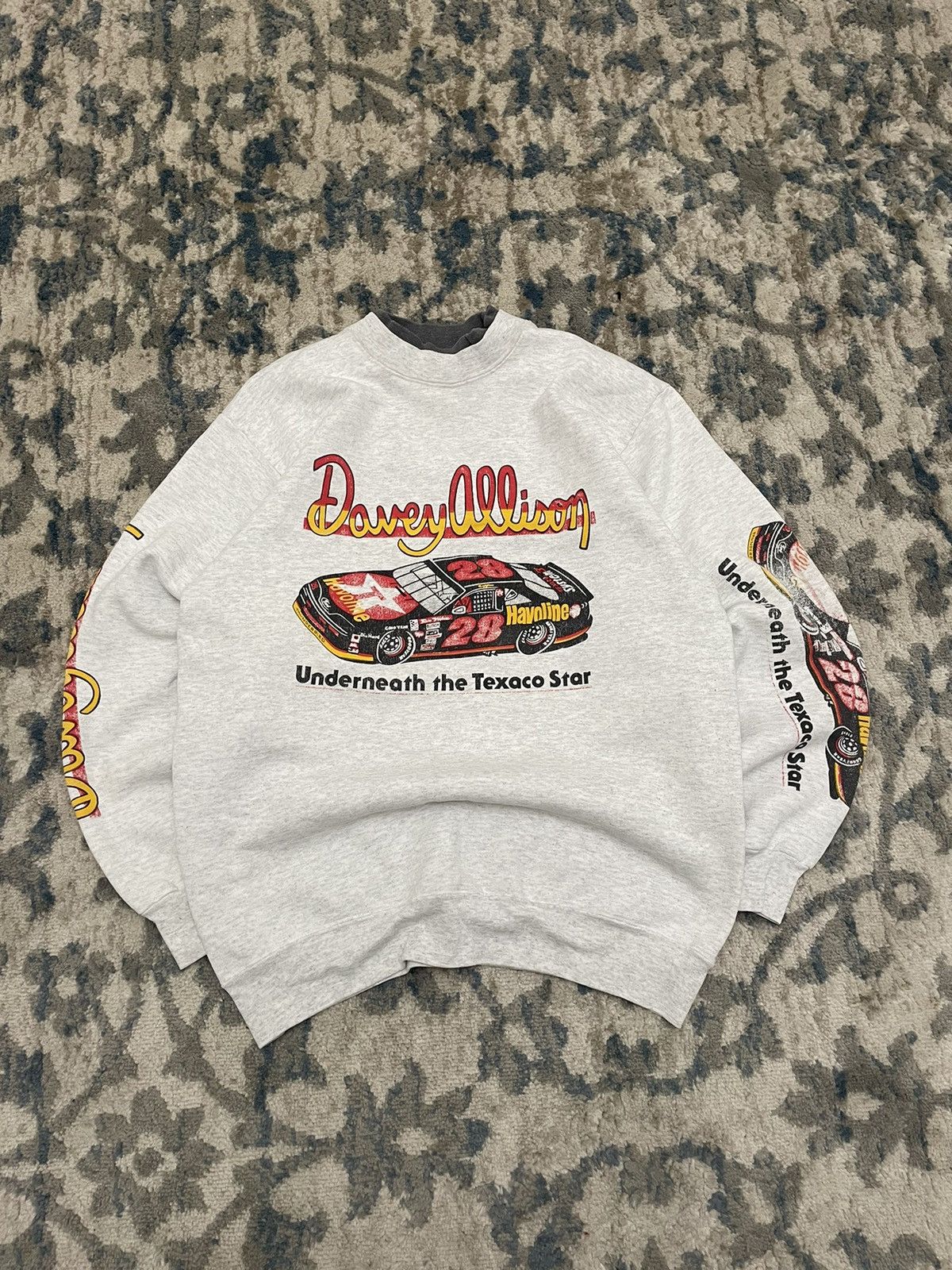 Vintage Vintage 90s Grey Racing NASCAR Sweatshirt Crewneck Texaco Size US XL / EU 56 / 4 - 1 Thumbnail