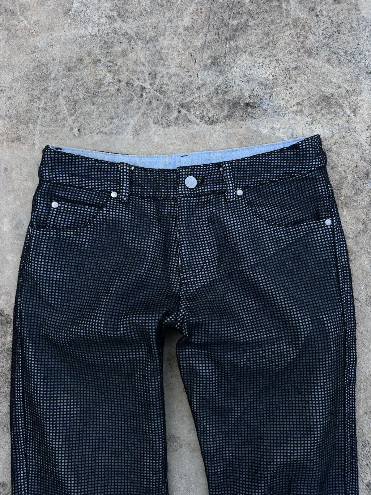 Jean Paul Gaultier Jean Paul Gaultier Grid Pattern Nest Capri Jeans Size 29" - 3 Thumbnail