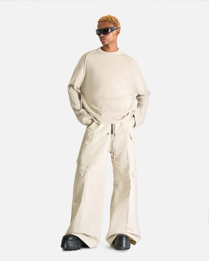 Rick Owens o1s1v1r1oon0825 Reglan Crewneck in Light Beige/Dinge Size US XL / EU 56 / 4 - 4 Thumbnail