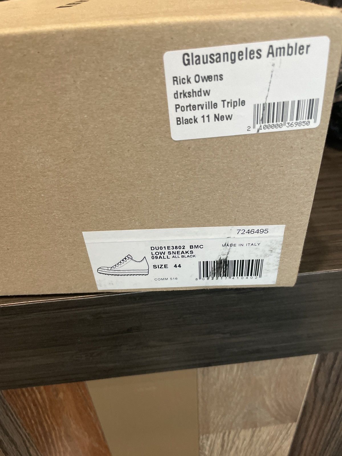 Rick Owens Drkshdw Rick Owens DRKSHDW Porterville Triple Black 11 Size US 11 / EU 44 - 7 Thumbnail