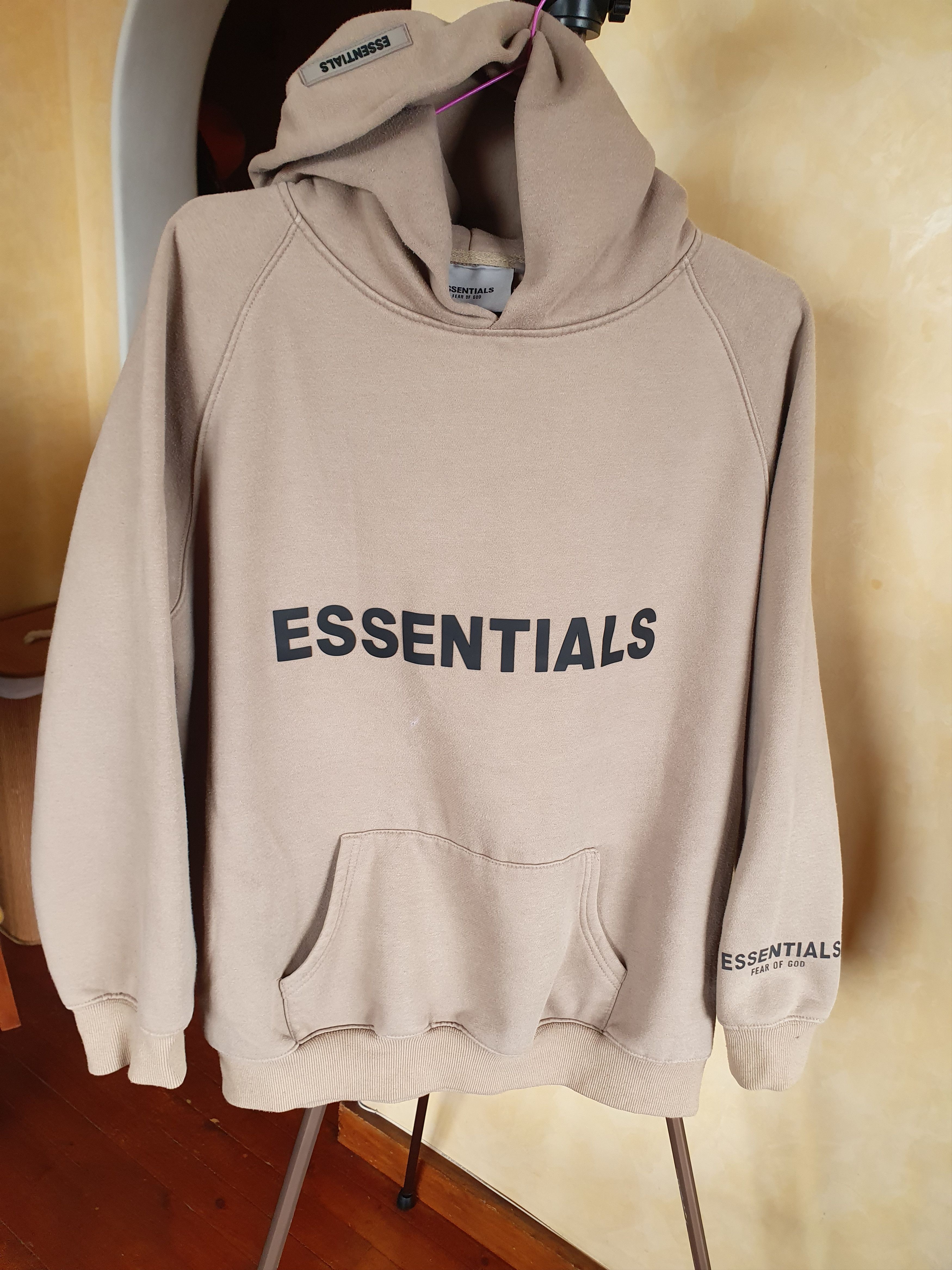 Streetwear Fear Of God/FOG Essentials Hoodie Made in USA sz L | Grailed