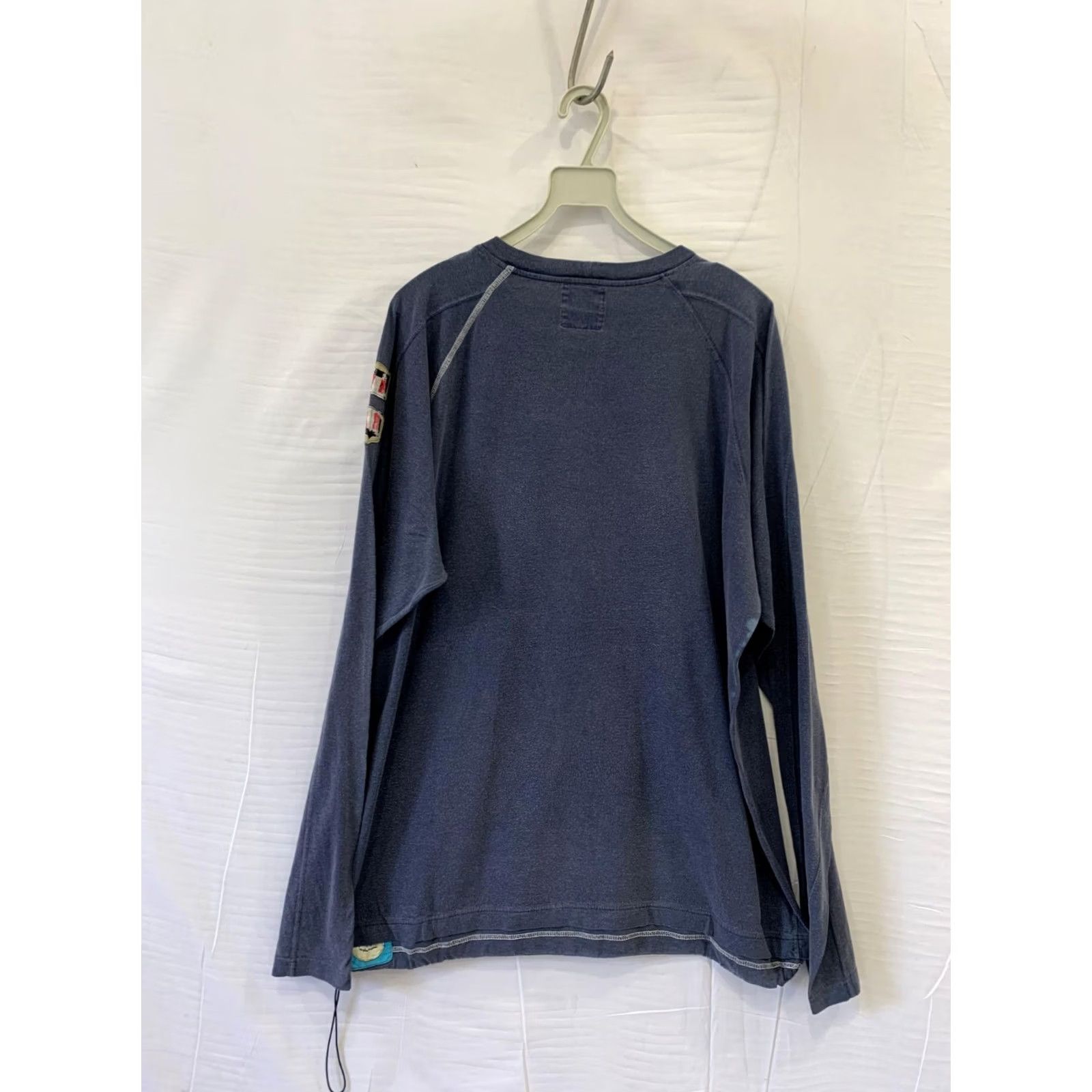 Vintage Vtg Hell Is For Heroes Sestriere Long Sleeve Shirt Italy Riccardo Fiume XL Blue Mens T-Shirt 90s Event Size US XL / EU 56 / 4 - 7 Thumbnail