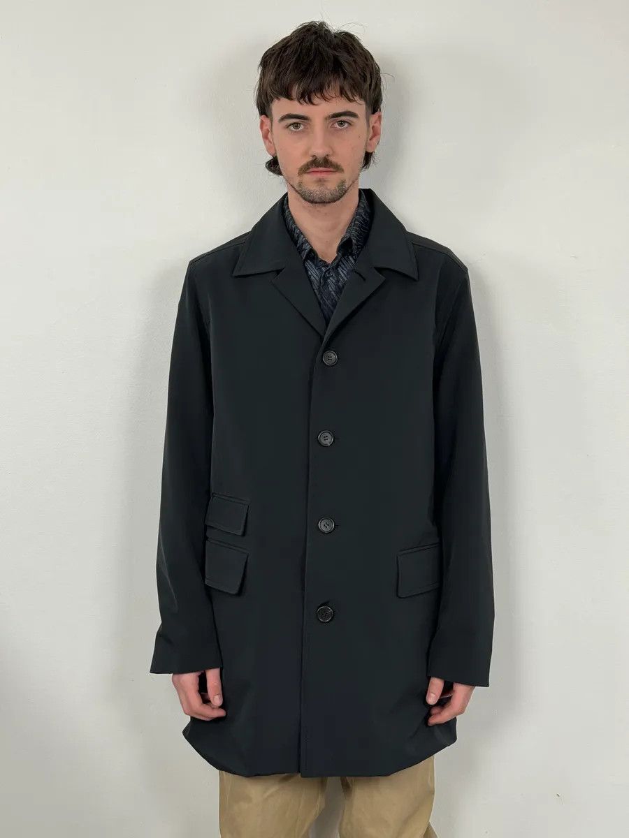 Prada 2000s Prada Navy Nylon Buttoned Class Long Jacket Size US L / EU 52-54 / 3 - 2 Thumbnail