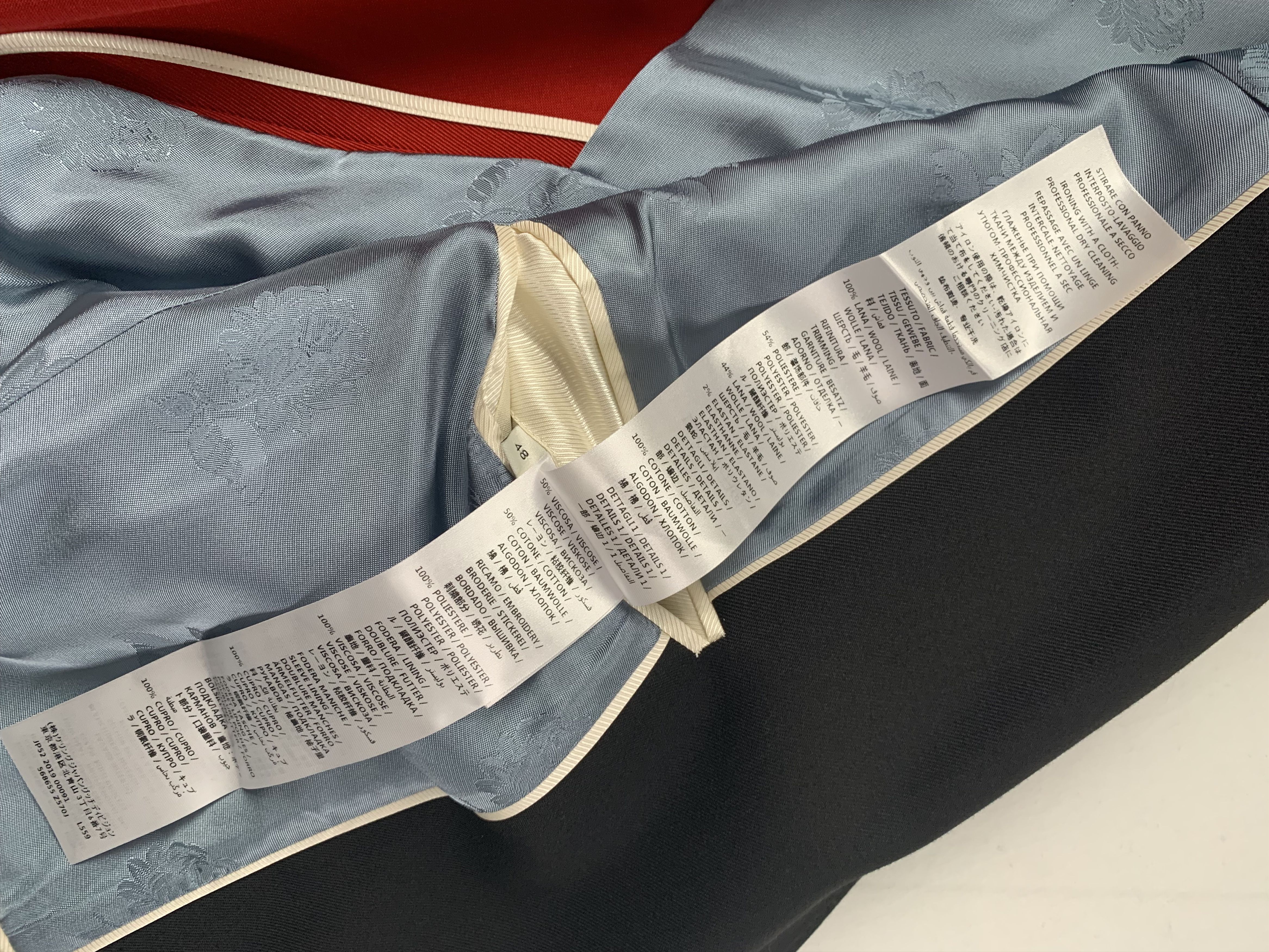 Gucci Gucci Band Red Blazer Size 48R - 13 Thumbnail