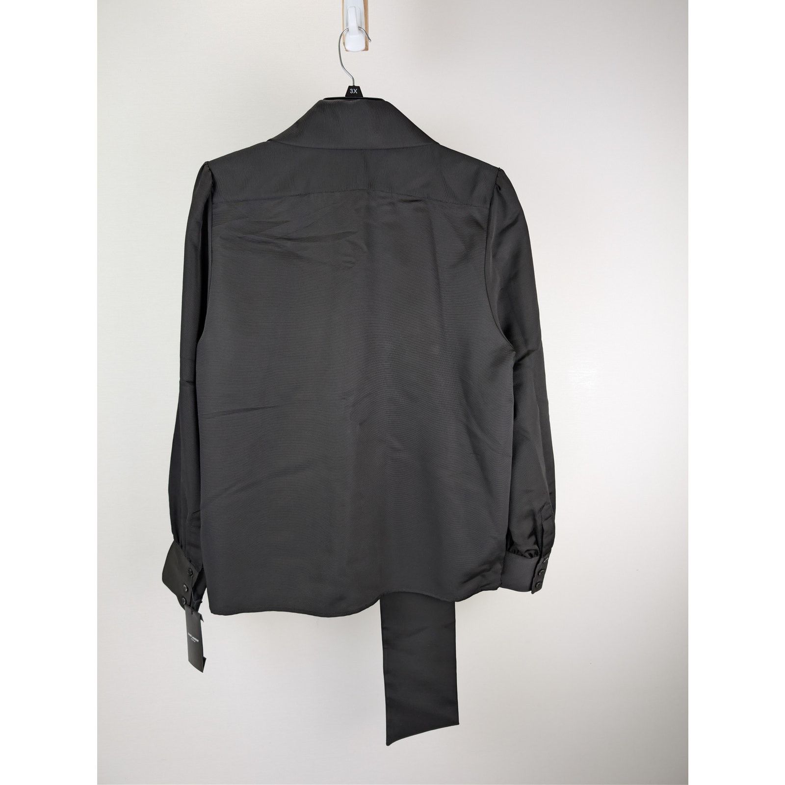 Saint Laurent Paris o1rshd1 Lavallière-Neck blouse Shirt in Black Size US M / EU 48-50 / 2 - 14 Thumbnail