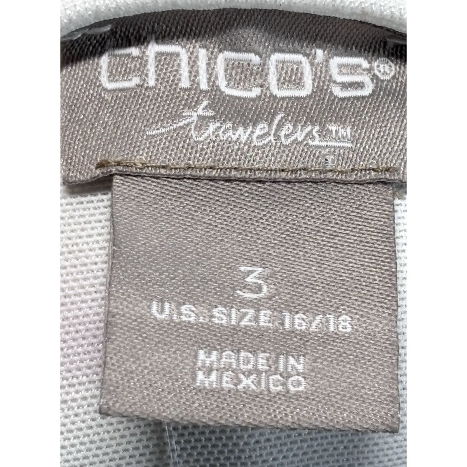 Vintage VINTAGE Chicos Women’s Tunic Shirt, Casual Travel Wear, Size 16/18, White, 3/4 Sleeve, Round Neck Size XXL / US 16-18 / IT 52-54 - 6 Thumbnail