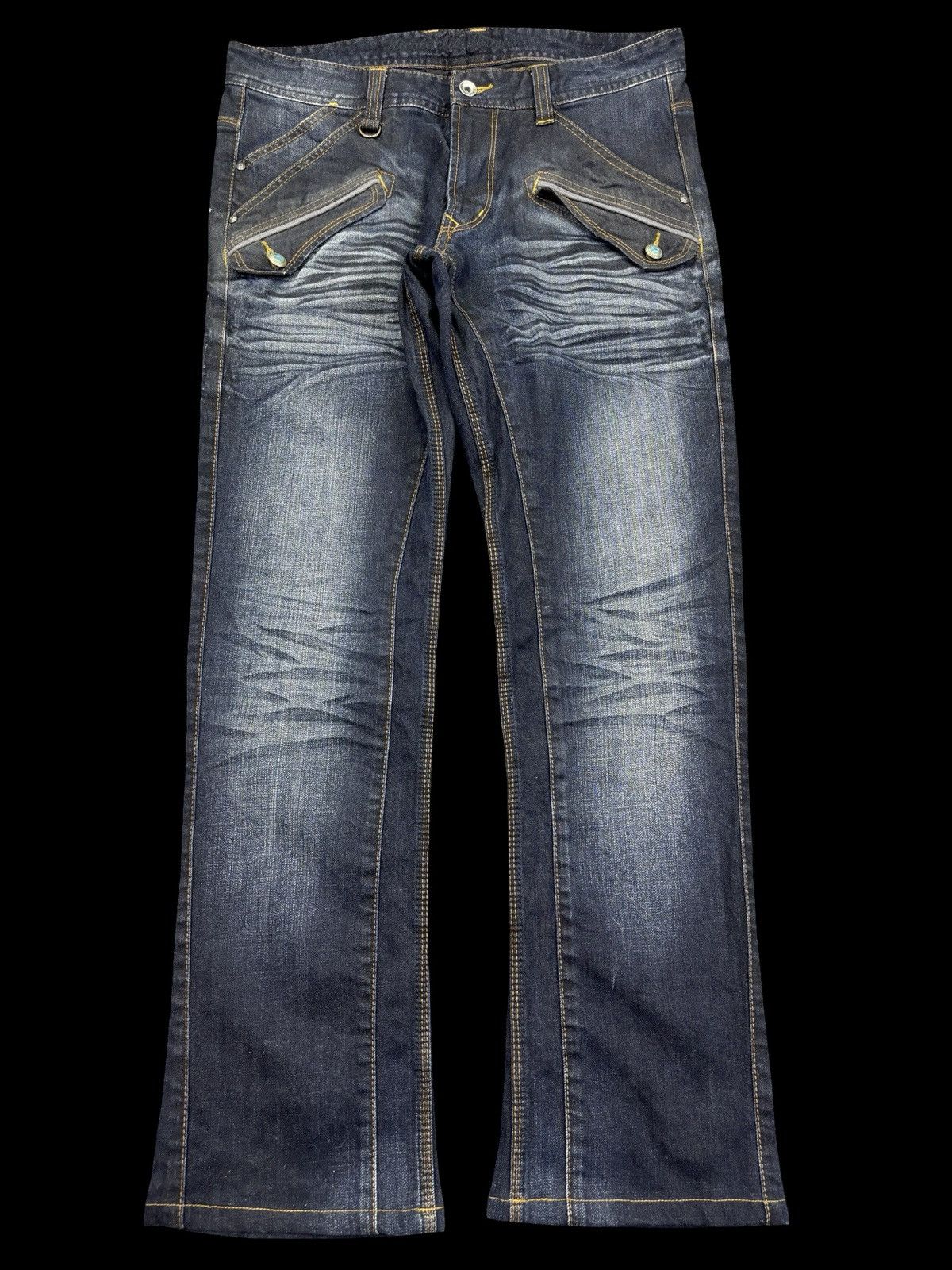 Nicole Club 💥Flare Multipockets💥NCFM Indigo Flare Denim K35 Size US 34 / EU 50 - 1 Thumbnail