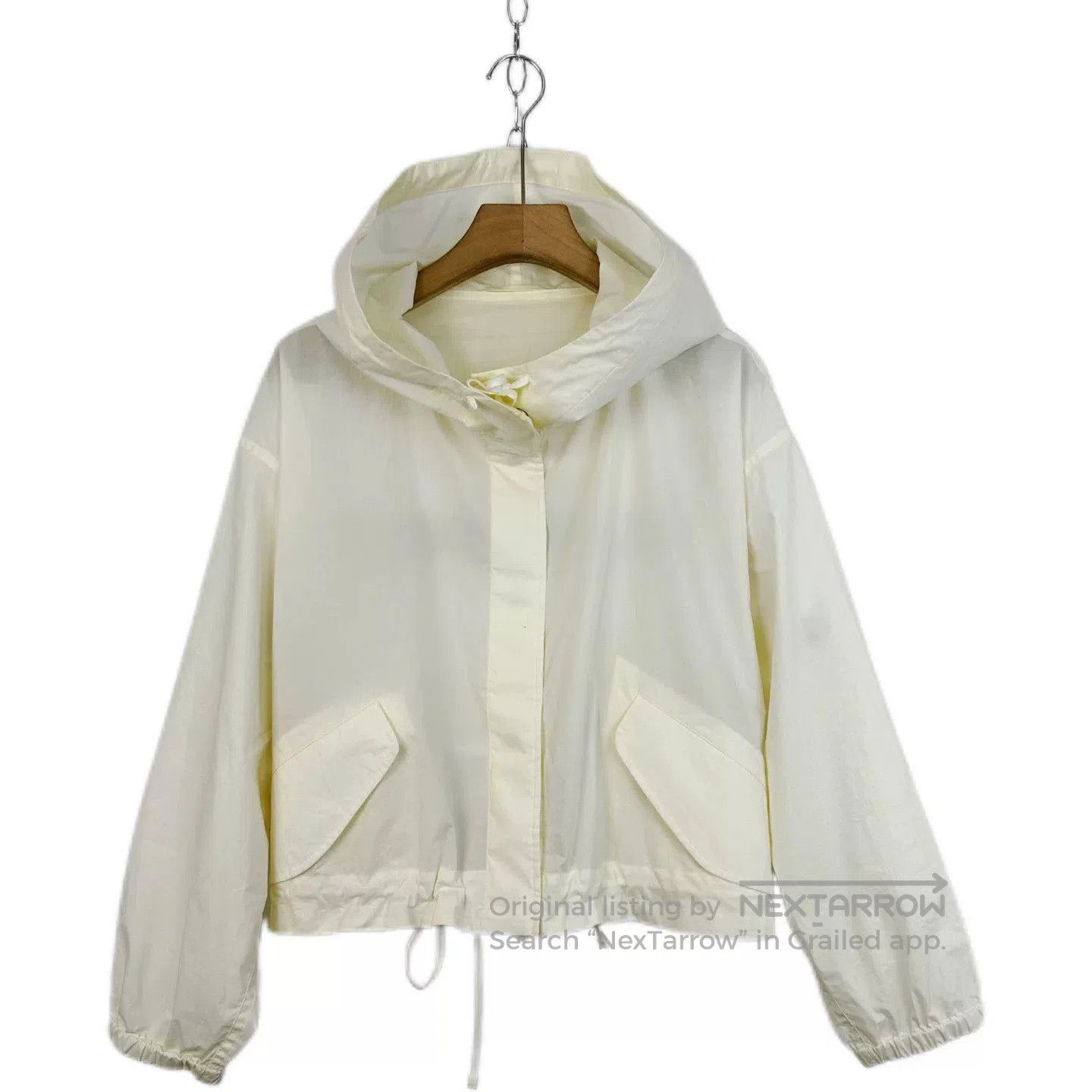 Jil Sander Jil Sander White Oversized Hooded Jacket. Size M / US 6-8 / IT 42-44 - 1 Thumbnail
