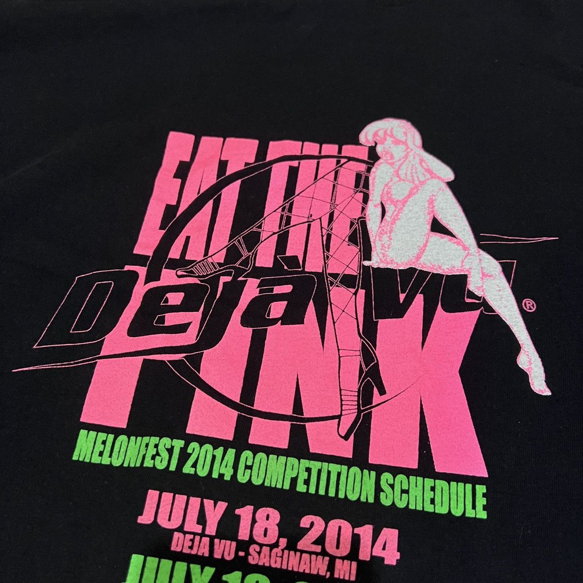 Vintage Vintage Y2K EAT THE PINK Deja Vu Tee XL Showgirls Stripper Size US XL / EU 56 / 4 - 1 Thumbnail
