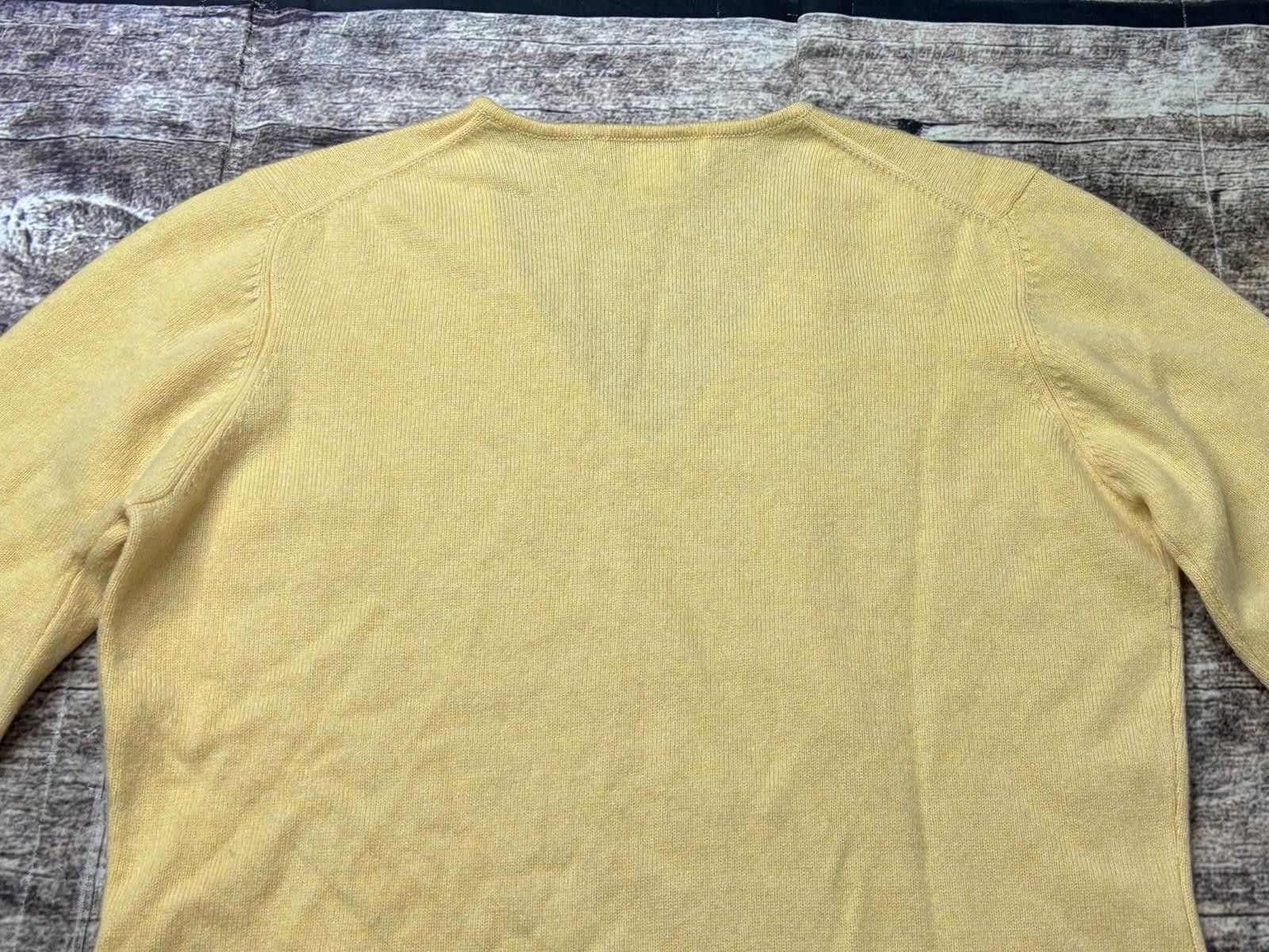 Other Wendy B Cashmere Sweater Women Medium V-Neck Pullover Yellow Size M / US 6-8 / IT 42-44 - 6 Thumbnail