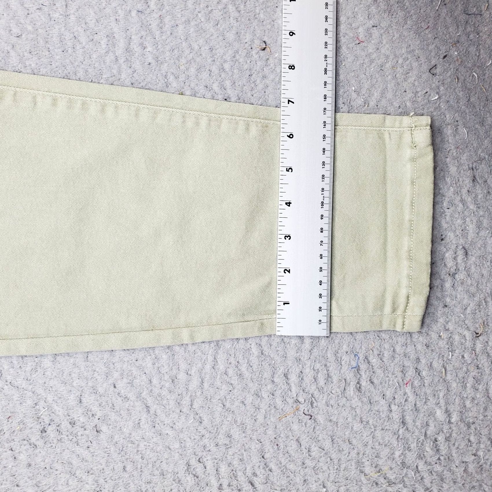 Denime Sonoma Girlfriend Jeans Womens 10 Green Denim Straight Leg Relaxed Fit Mid-Rise Size 32" / US 10 / IT 46 - 5 Thumbnail