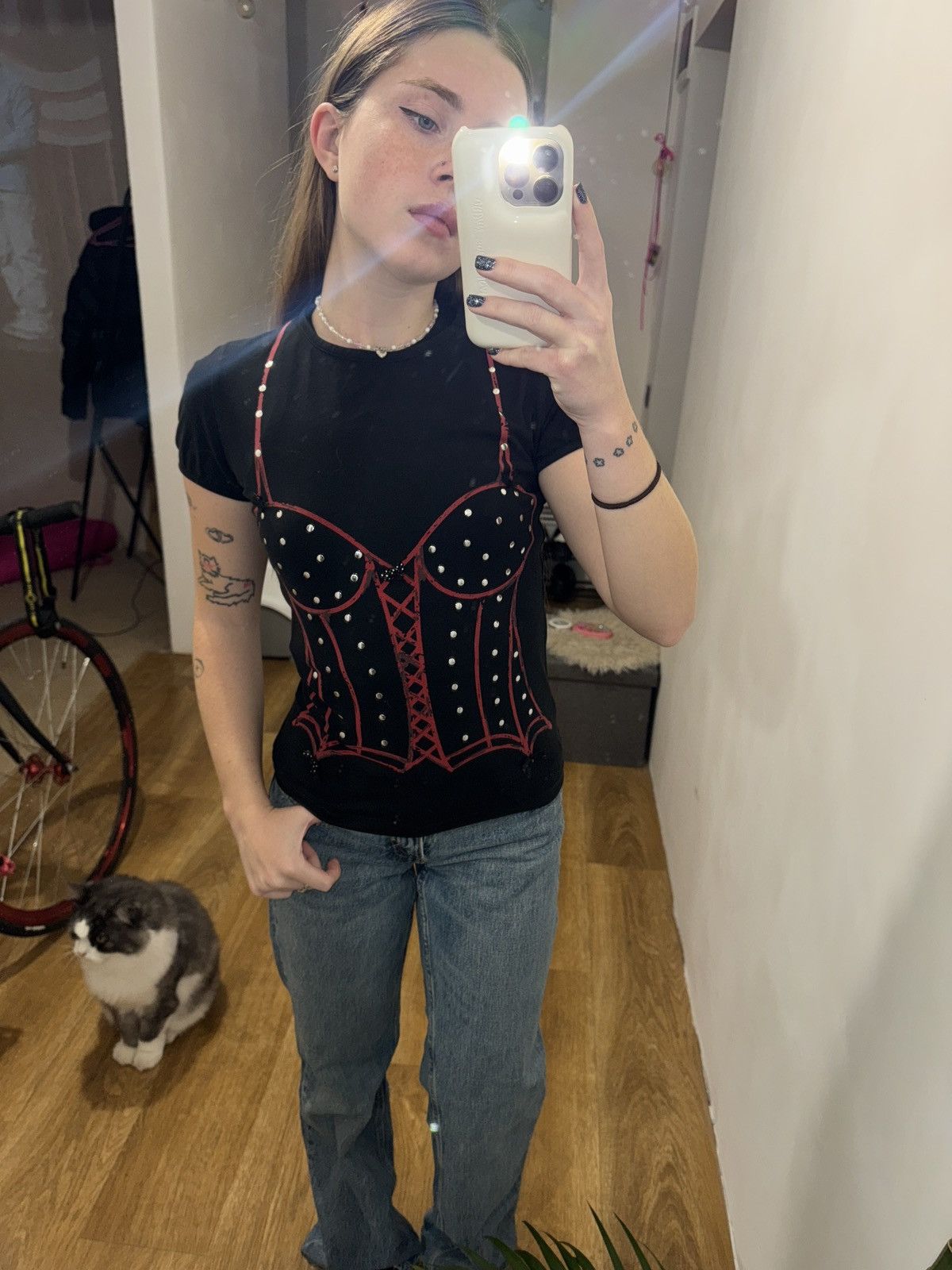Vintage VINTAGE ROCCO BAROCCO CORSET STYLE 2000s TEE Size S / US 4 / IT 40 - 5 Thumbnail