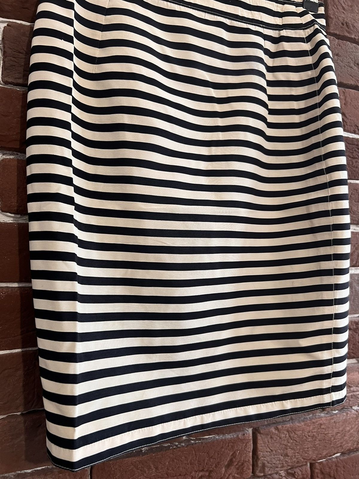 Versace GIANNI VERSACE – 80s Vintage Striped Midi Wool Pencil Skirt Size 28" / US 6 / IT 42 - 4 Thumbnail