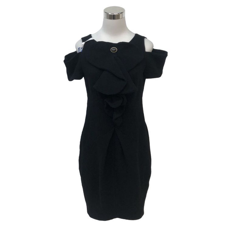 Fendi Fendi Black Wool Silk Midi Dress Size 40 Size S / US 4 / IT 40 - 1 Thumbnail