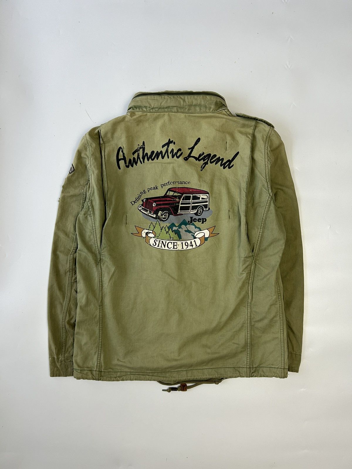 Designer × Japanese Brand × Jeep JEEP KHAKI PATCHED JACKET Size US L / EU 52-54 / 3 - 4 Thumbnail