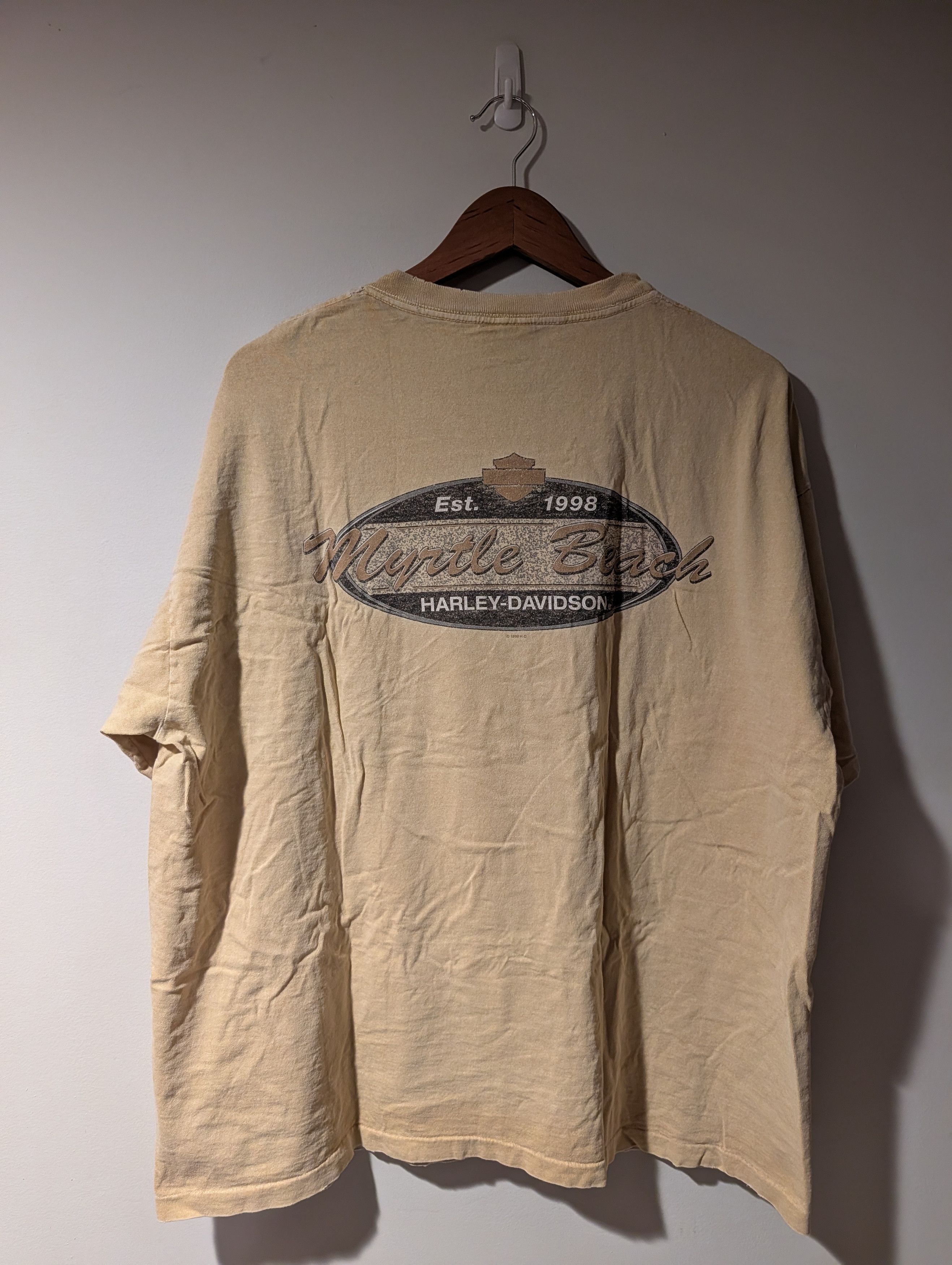 Harley Davidson VTG 1999 Harley Davidson T-Shirt Myrtle Beach SC USA Size US XL / EU 56 / 4 - 9 Thumbnail