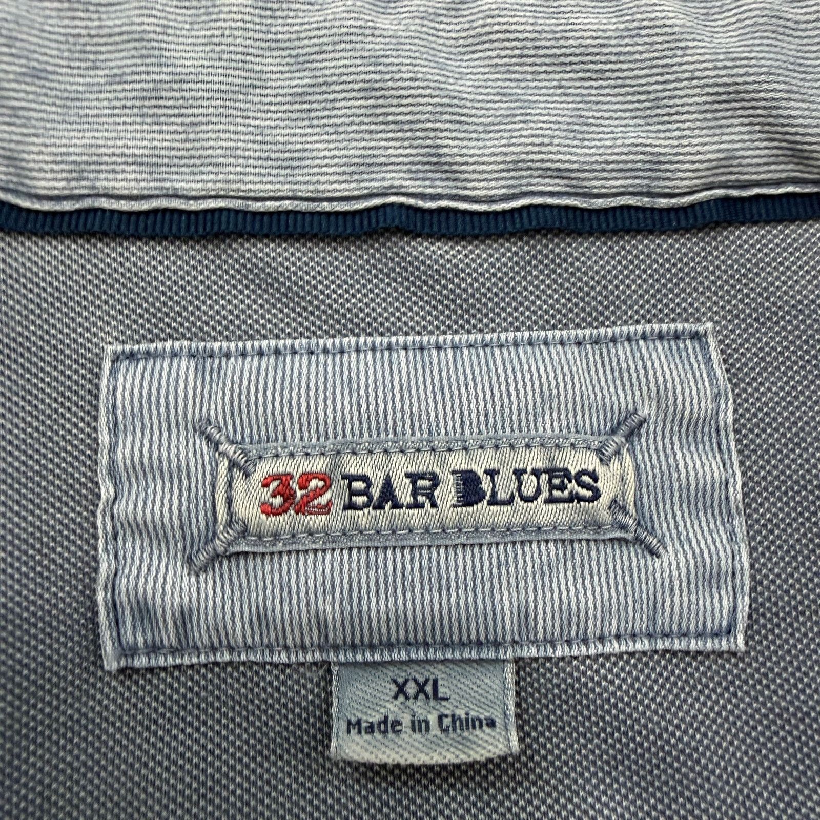 Vintage 32 Bar Blues Button Down Shirt Men's 2XL Blue Solid Preppy Size US XXL / EU 58 / 5 - 5 Thumbnail
