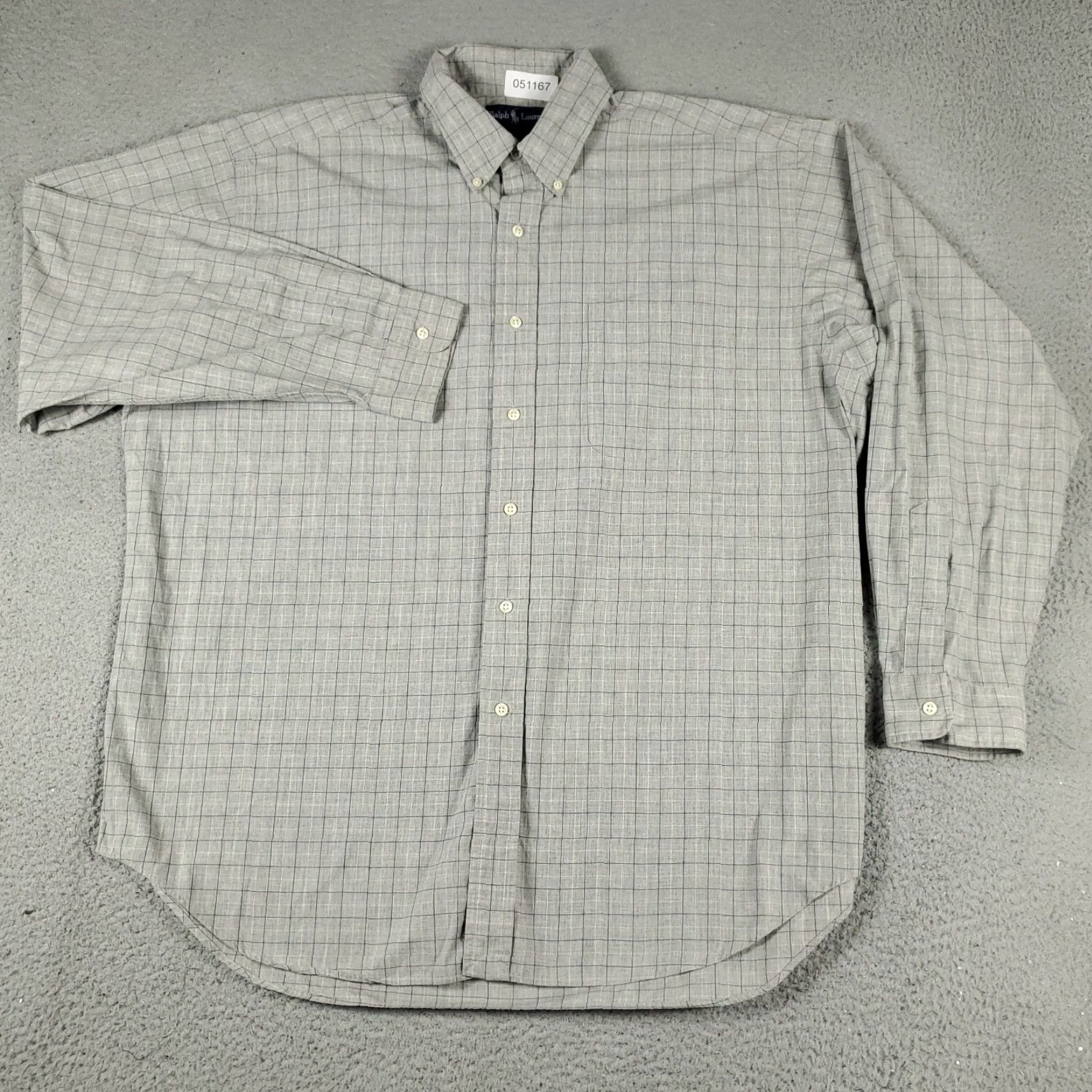 Ralph Lauren Ralph Lauren Shirt Mens XL Gray Plaid Button-Up Long Sleeve Casual Classic preppy 2000s Mens XL Gray Plaid Shirt Size US XL / EU 56 / 4 - 2 Thumbnail