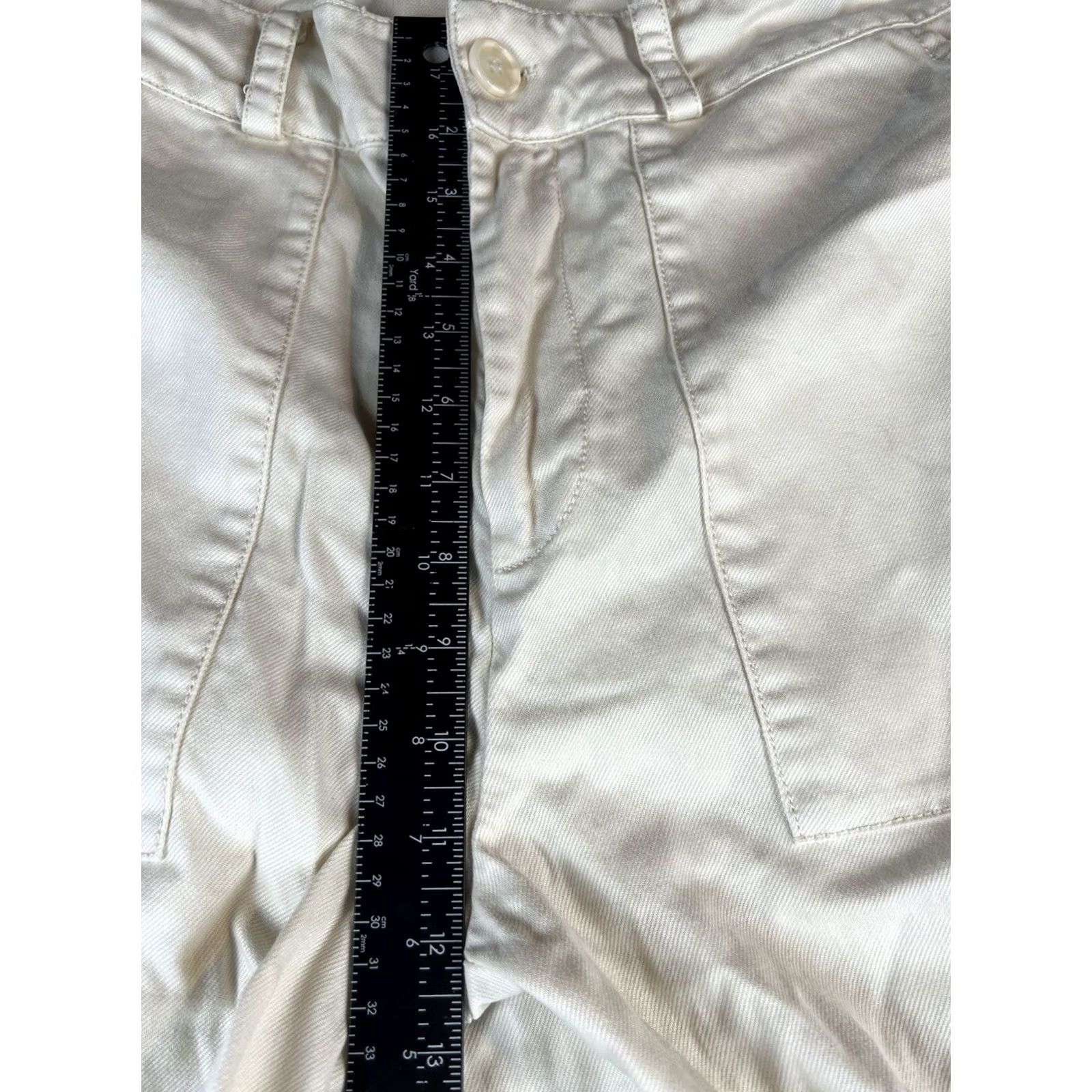 Joie VINTAGE Joie Pants Womens Sz 10 White Cotton Wide-Leg 90s Boho Grunge XSmall? No Size 32" / US 10 / IT 46 - 6 Thumbnail